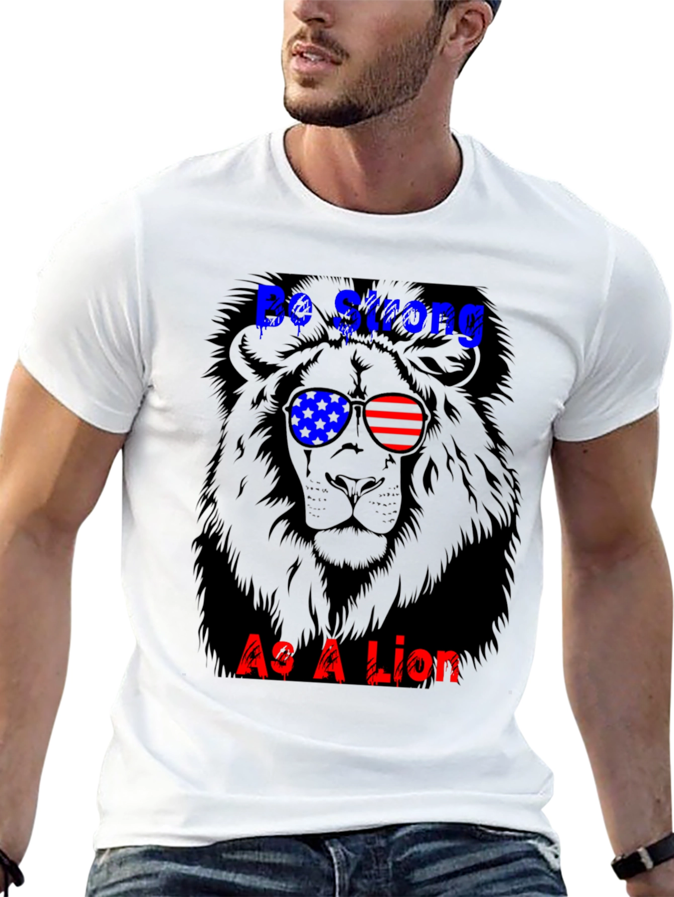 Be Strong Lion Graphic Tee