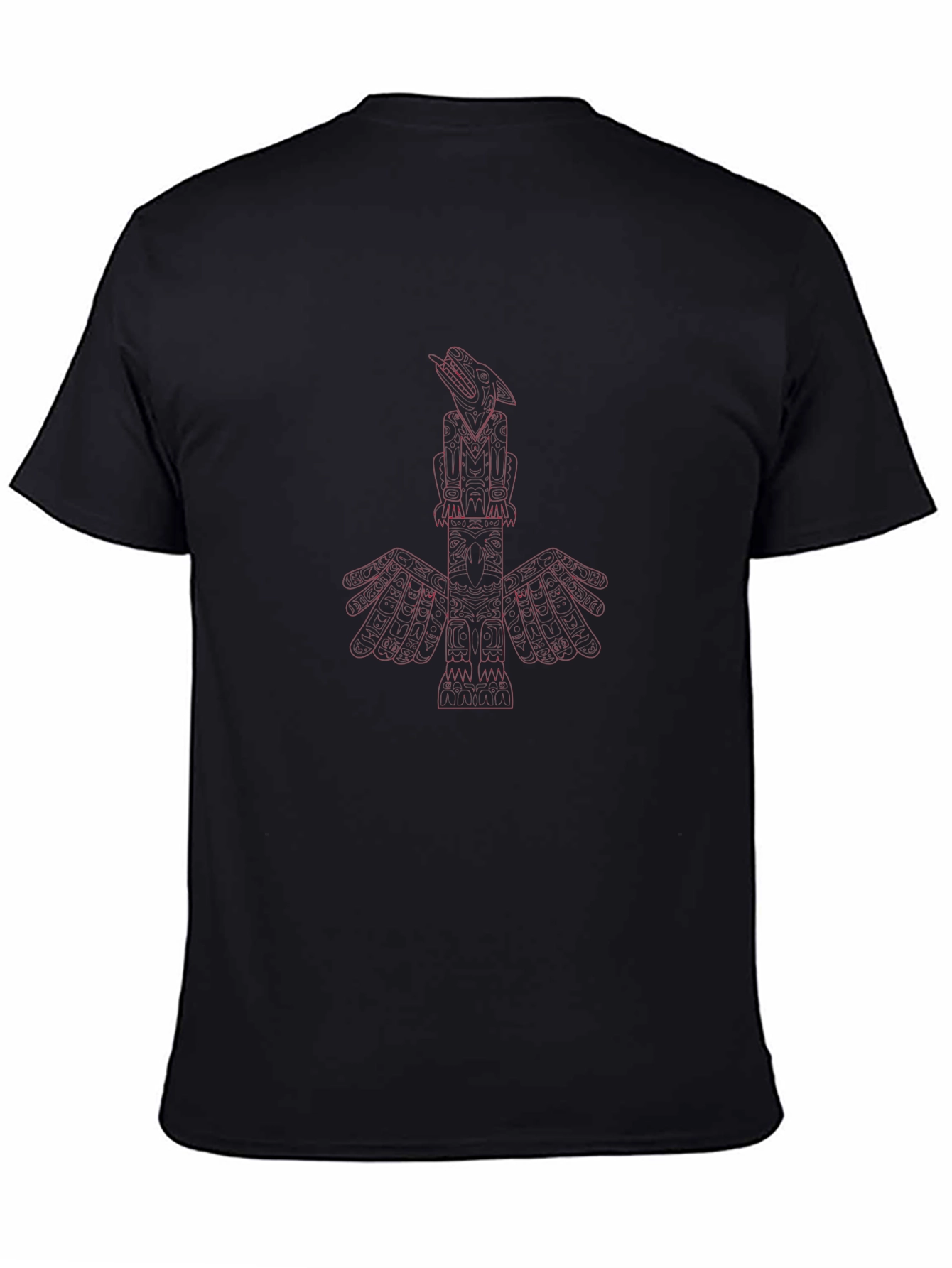 Raven Totem Pole Graphic Tee - Black