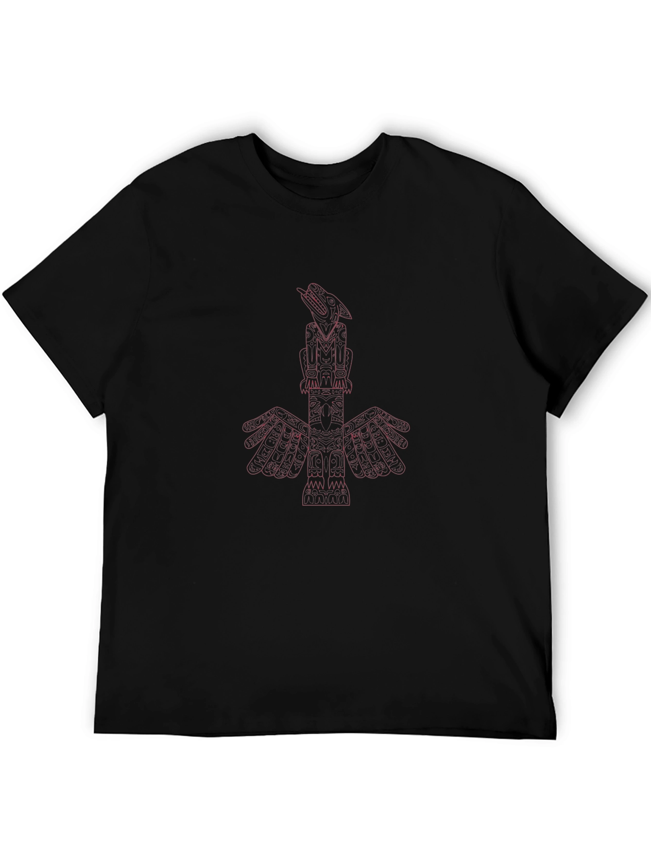 Raven Totem Pole Graphic Tee - Black