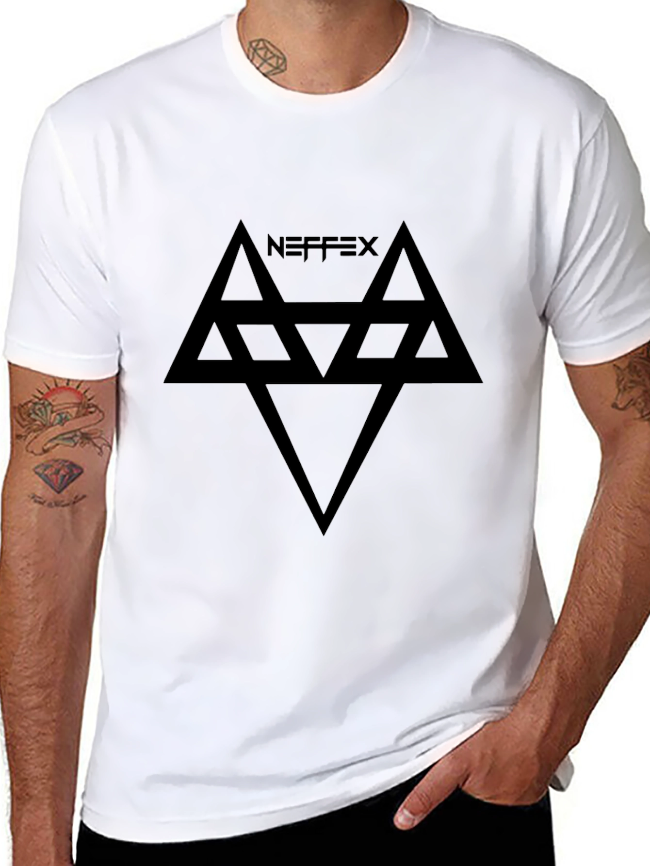 NEFFEX Logo Black T-Shirt - Graphic Print Tee