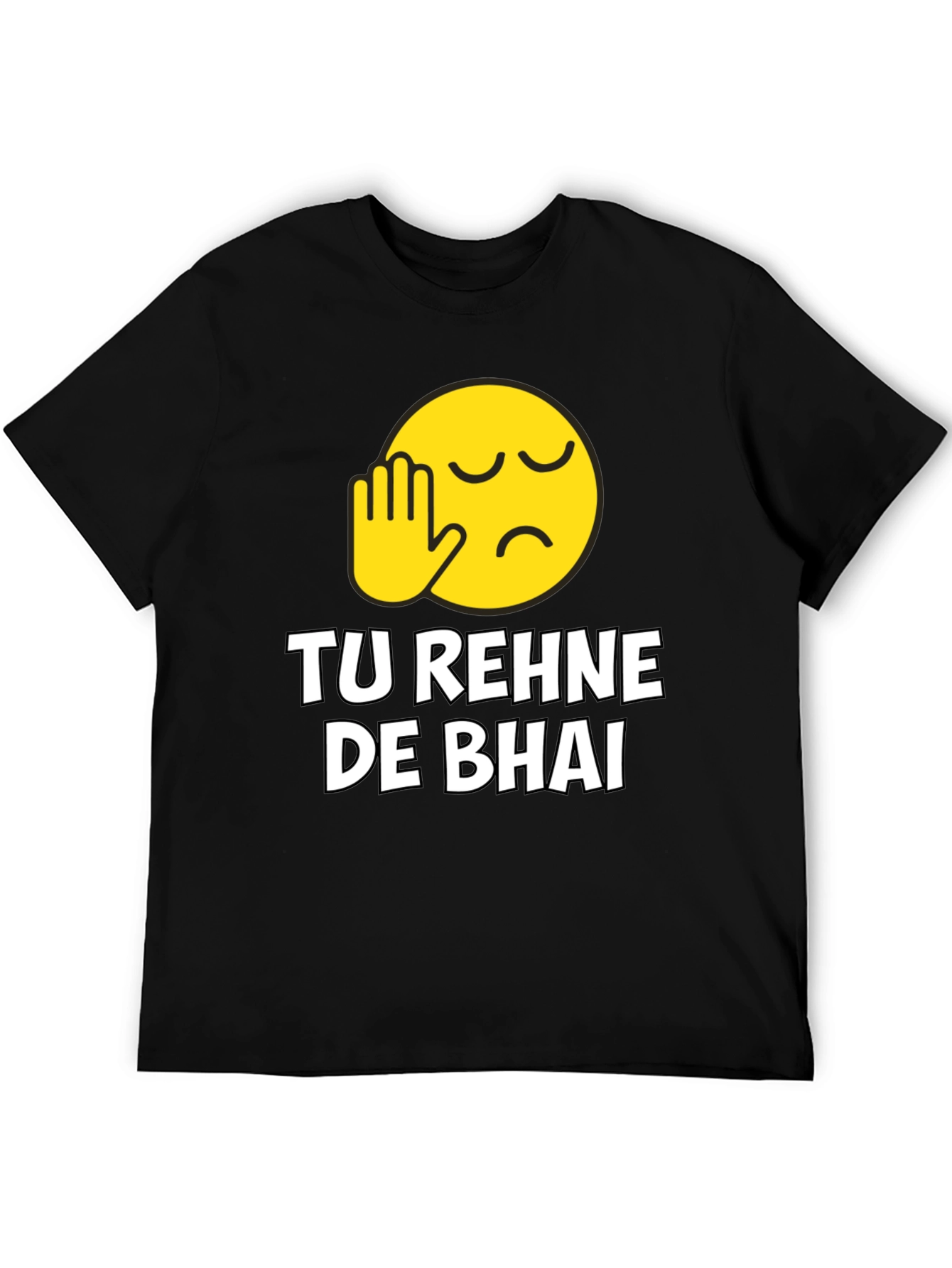 Tu Rehne De Bhai Graphic T-Shirt - Black