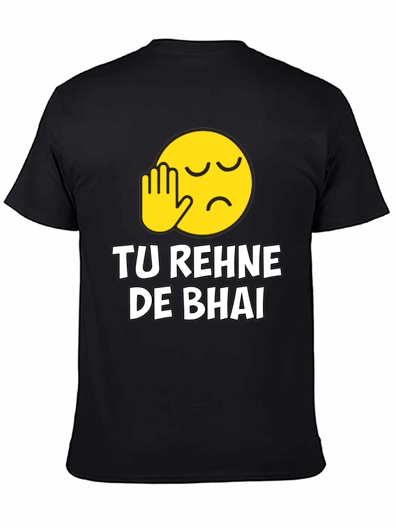 Tu Rehne De Bhai Graphic T-Shirt - Black