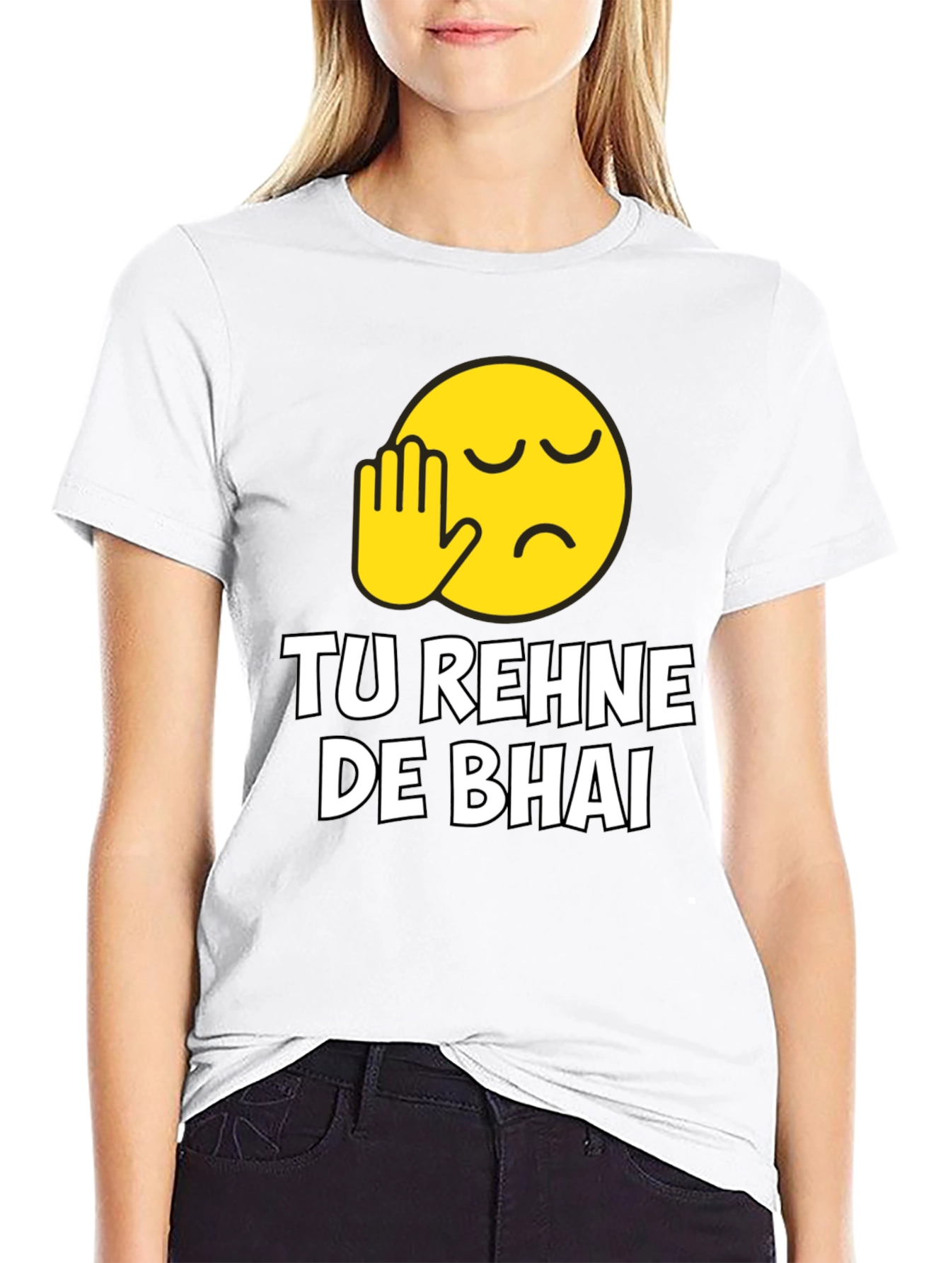 Tu Rehne De Bhai Graphic T-Shirt - Black