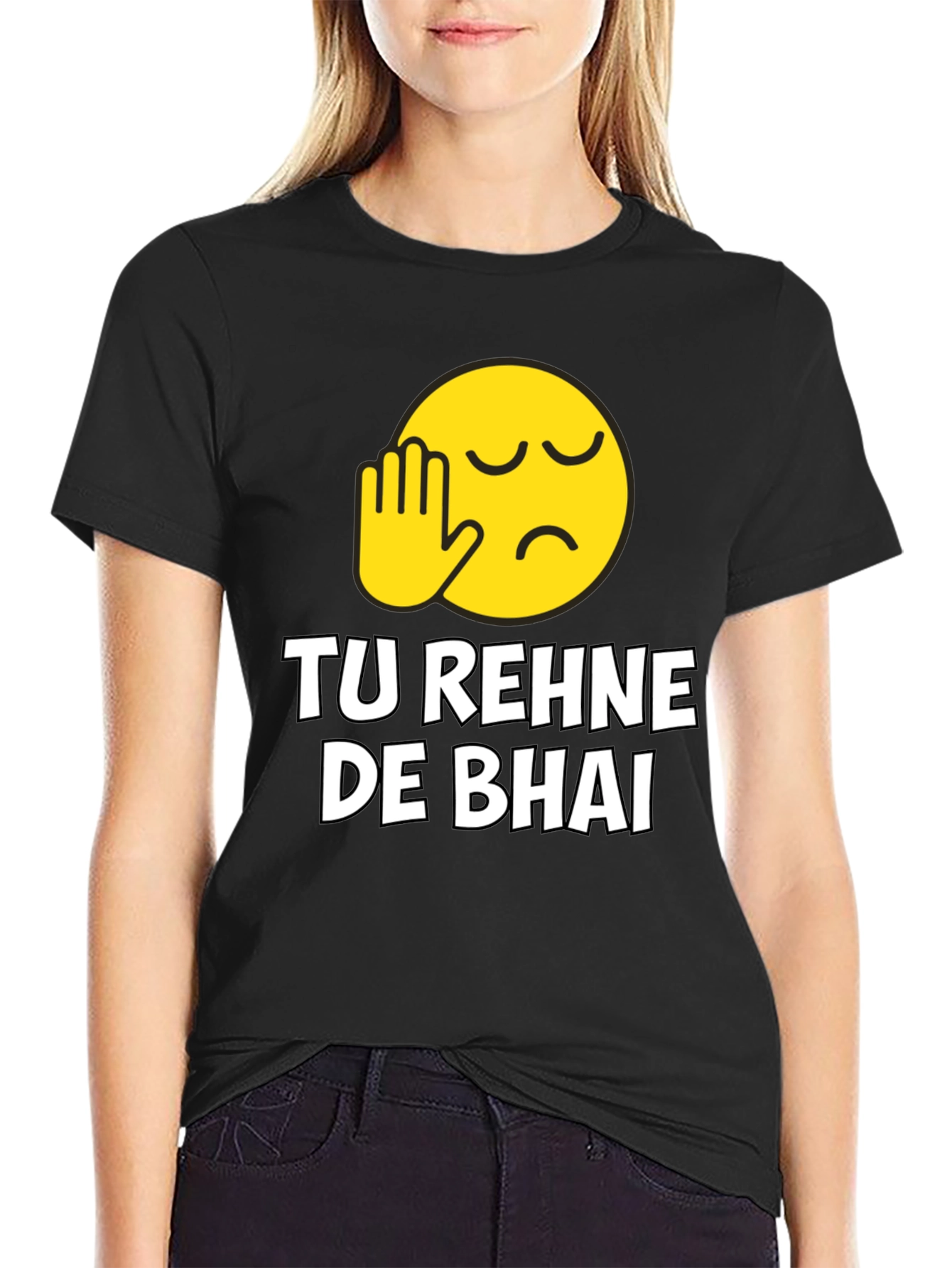 Tu Rehne De Bhai Graphic T-Shirt - Black