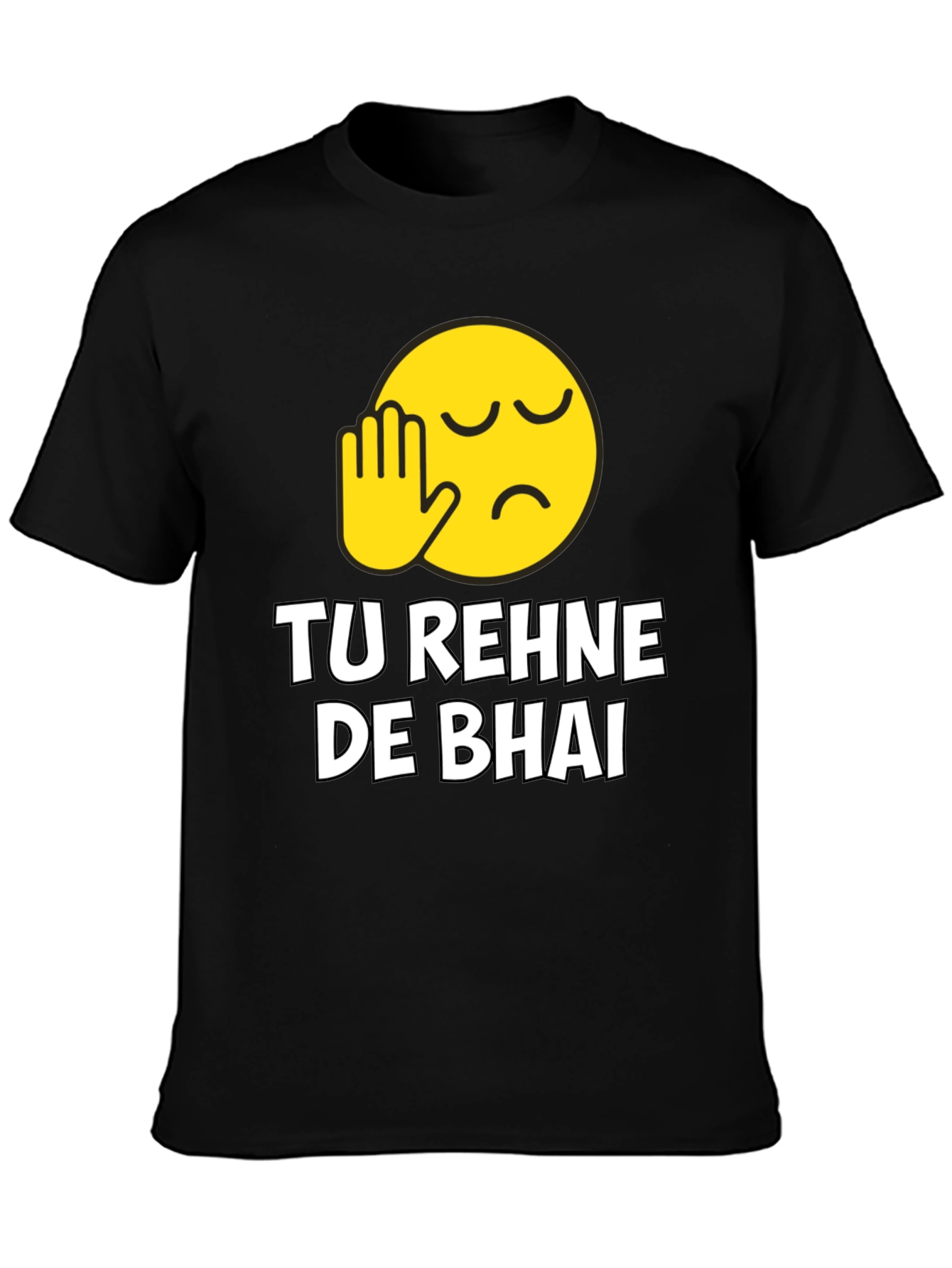 Tu Rehne De Bhai Graphic T-Shirt - Black