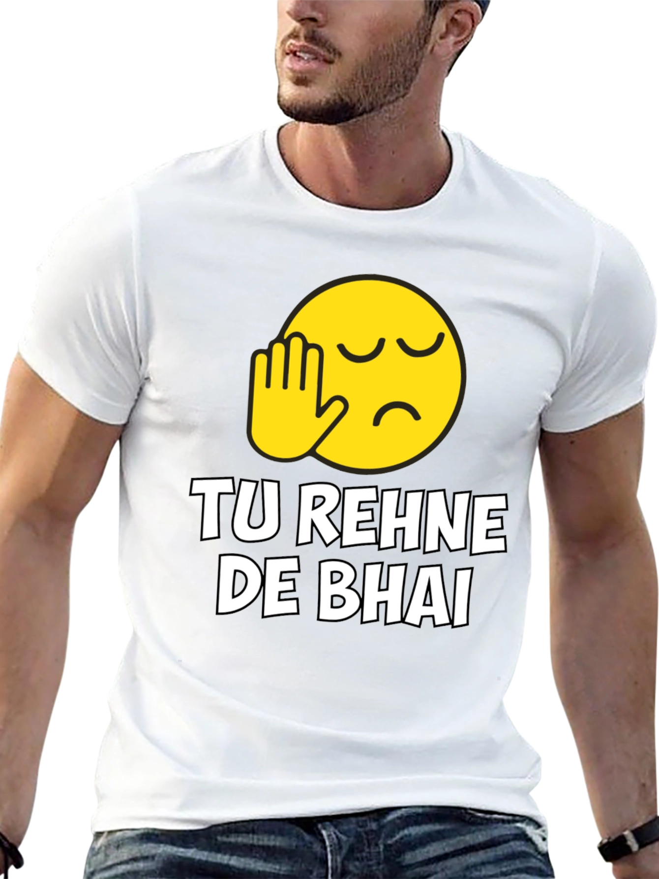 Tu Rehne De Bhai Graphic T-Shirt - Black
