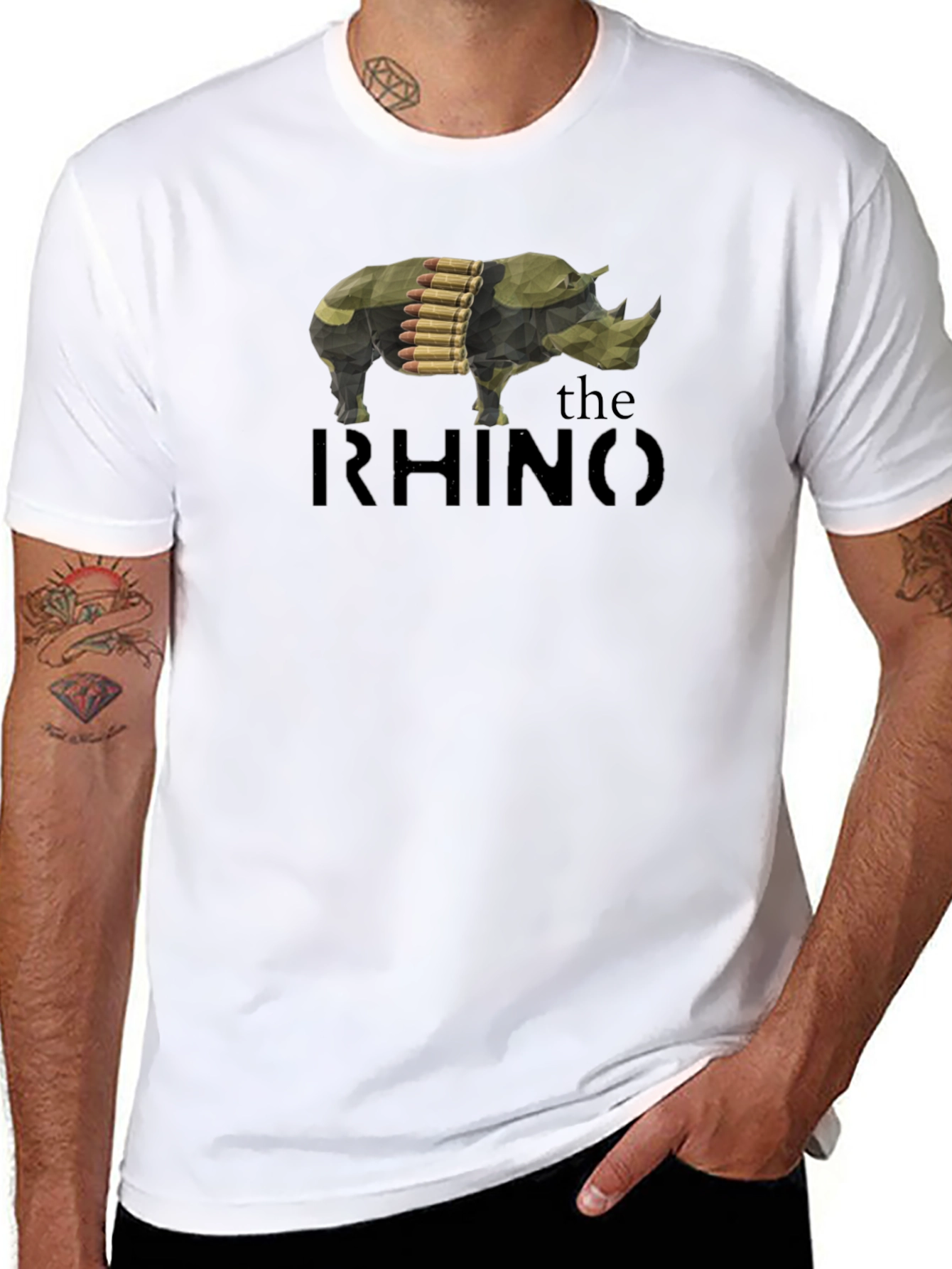 The Rhino Graphic T-Shirt - Mens Black Tee