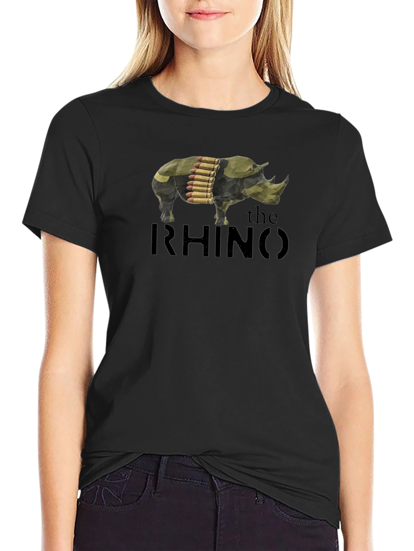 The Rhino Graphic T-Shirt - Mens Black Tee