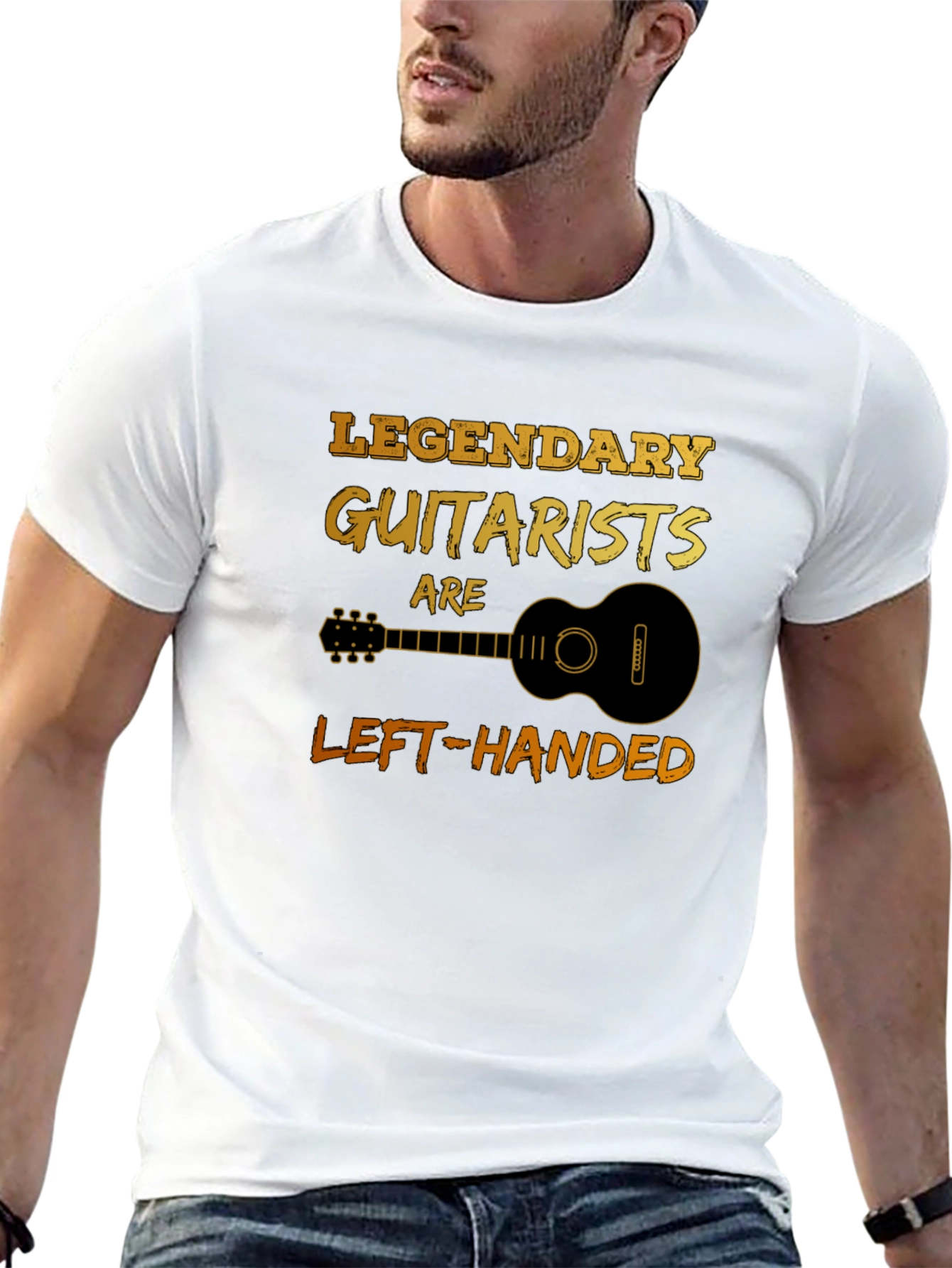 Legendary Guitarists Left-Handed Graphic T-Shirt