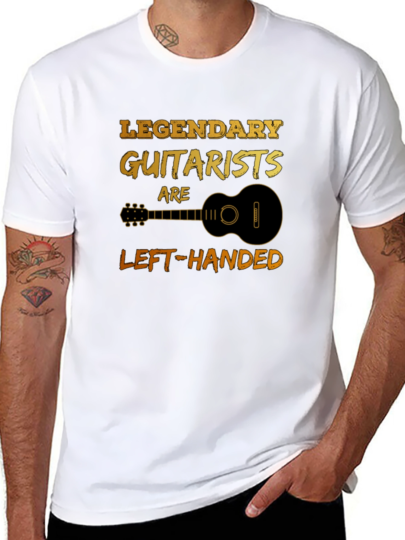 Legendary Guitarists Left-Handed Graphic T-Shirt