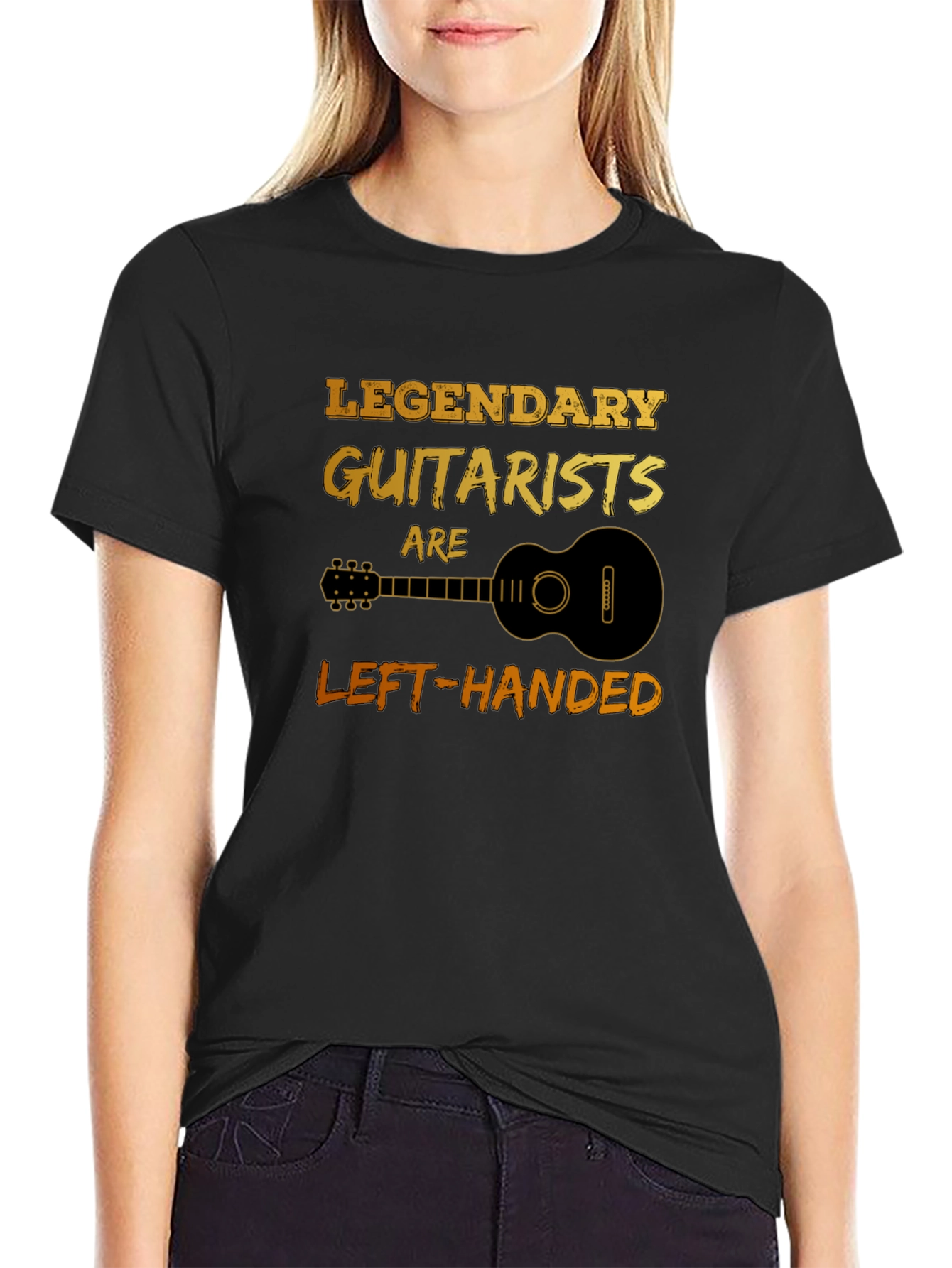 Legendary Guitarists Left-Handed Graphic T-Shirt
