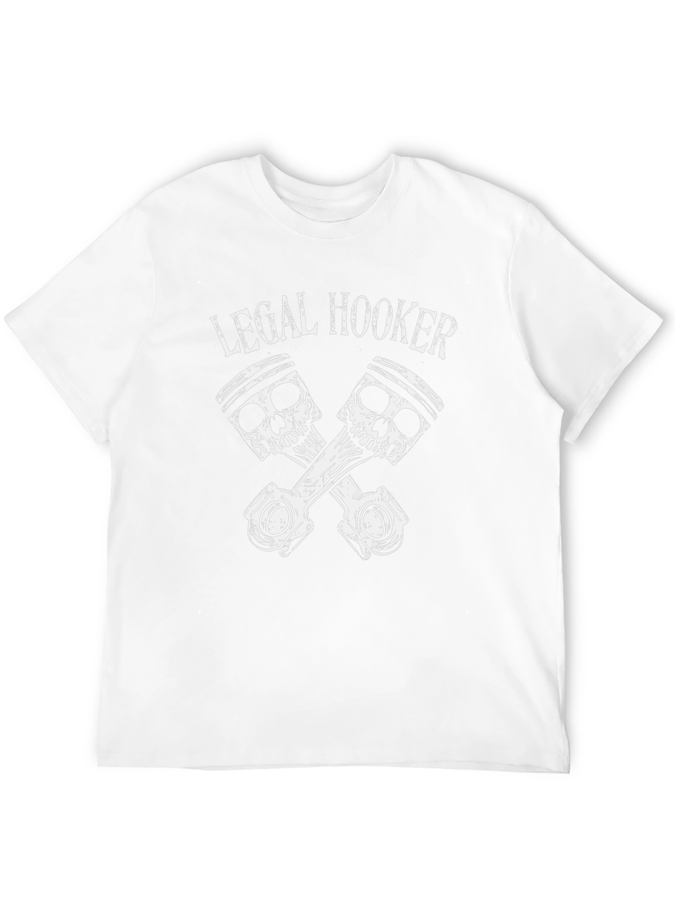 Legal Hooker Skull Piston Black T-Shirt