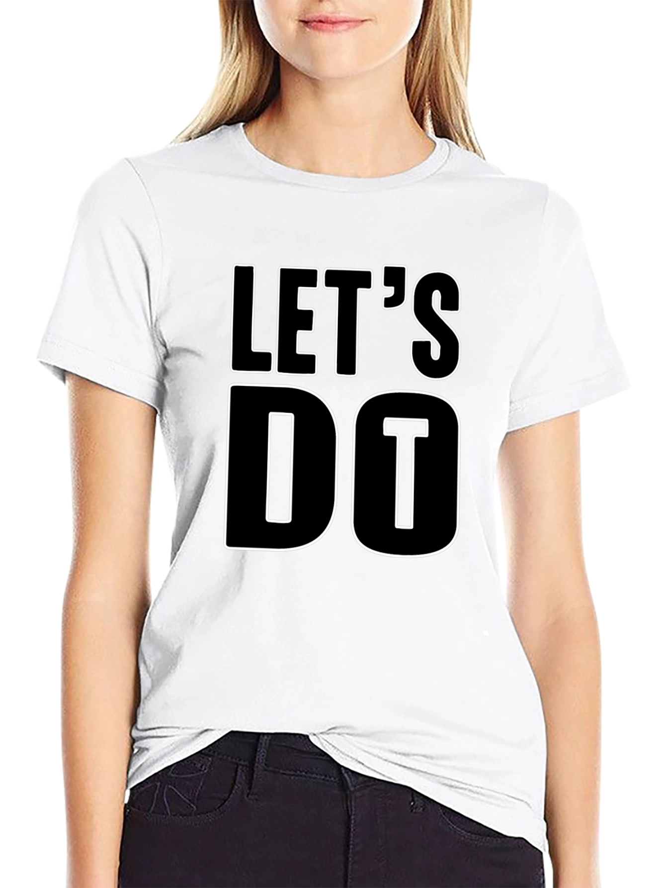Lets Do It Black T-Shirt - Motivational Graphic Tee