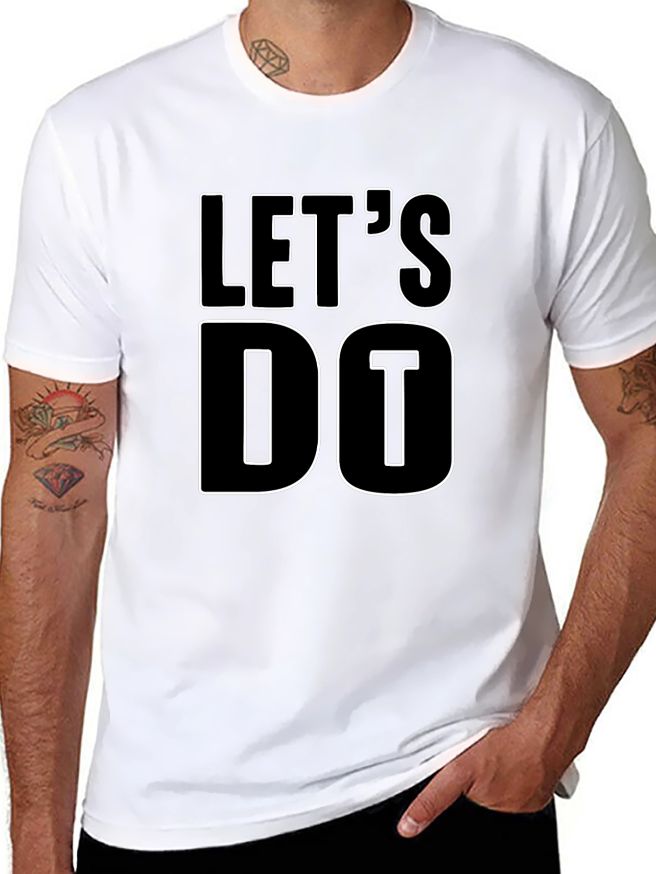 Lets Do It Black T-Shirt - Motivational Graphic Tee