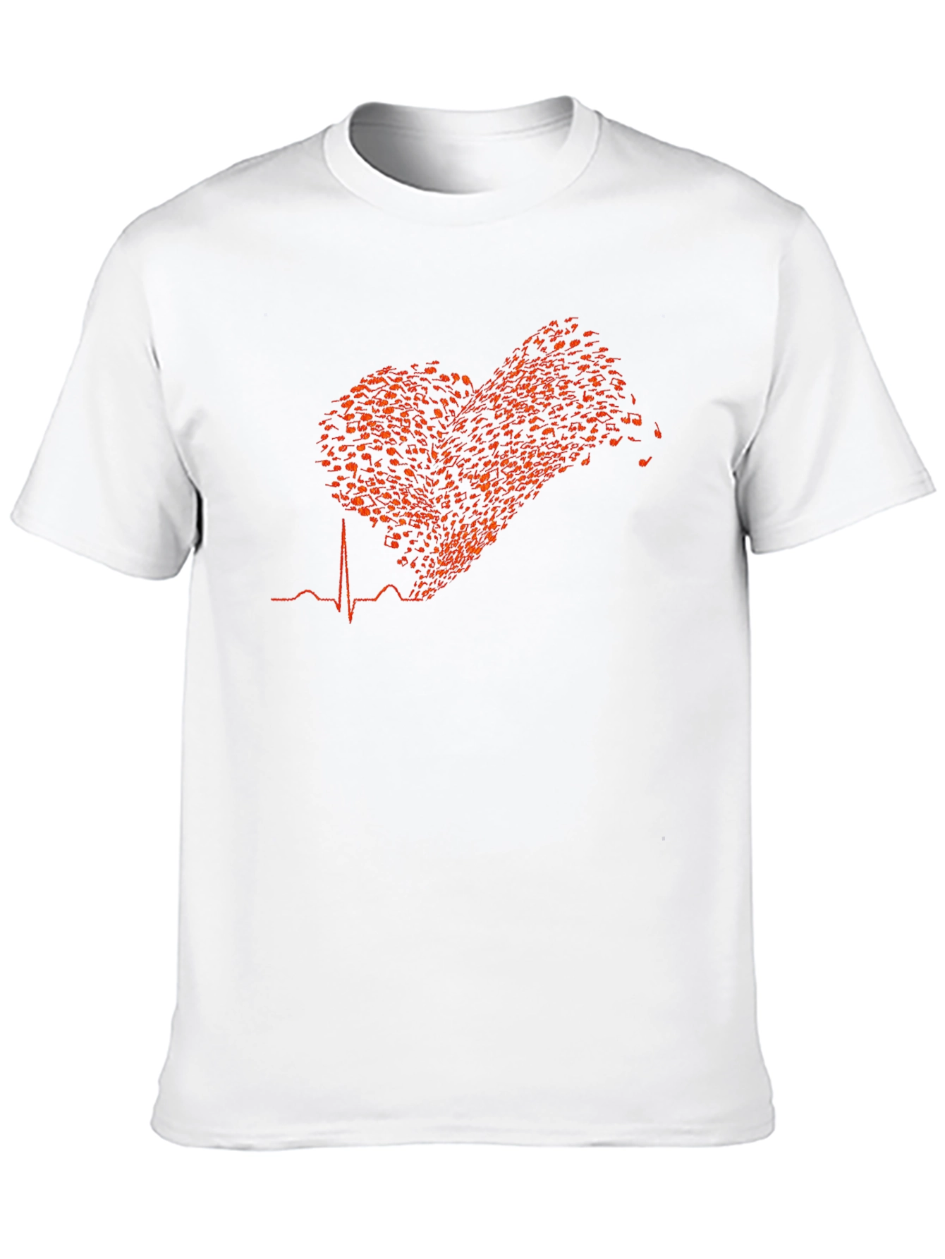 Musical Heartbeat T-Shirt - Black