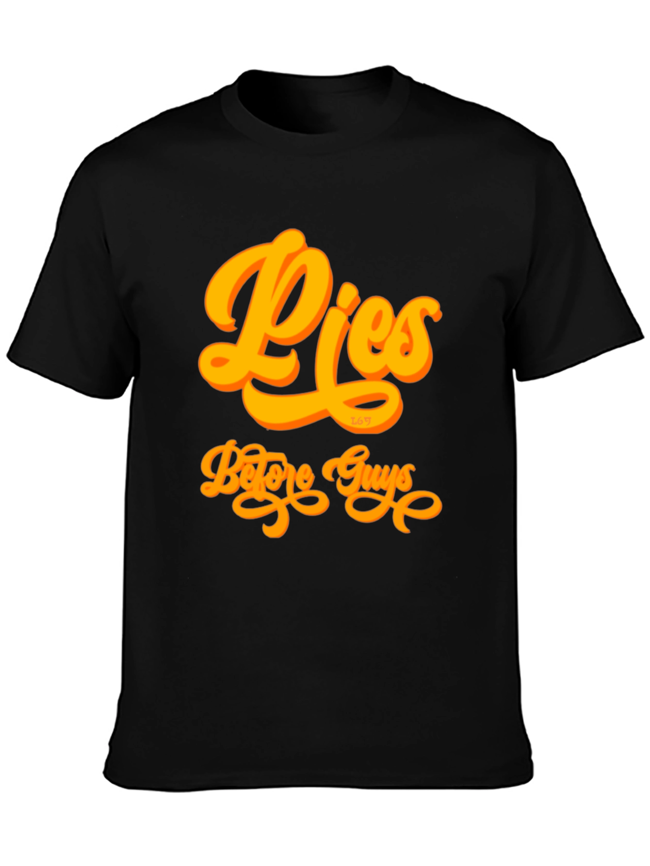 Pies Before Guys Graphic Tee - Black