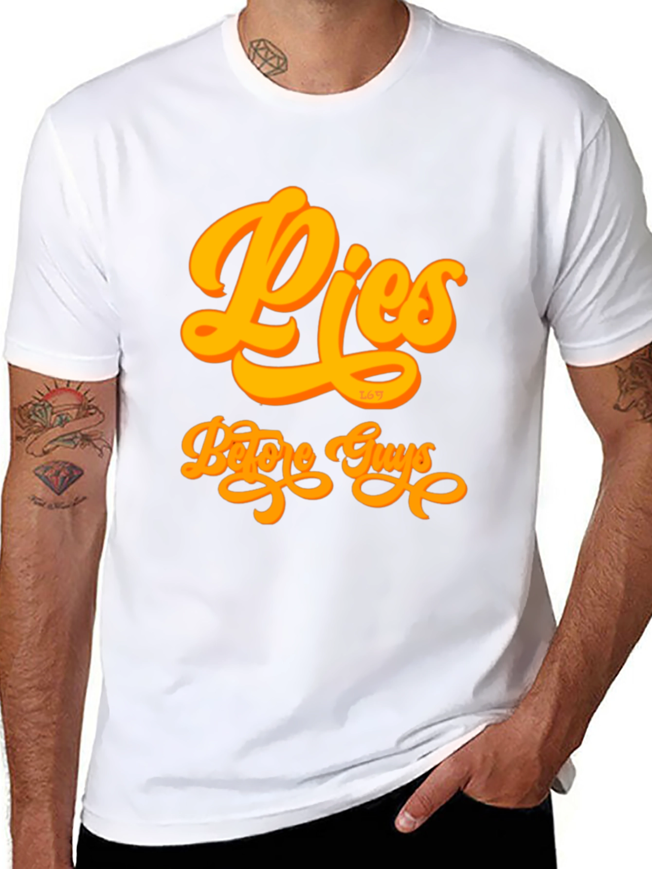 Pies Before Guys Graphic Tee - Black