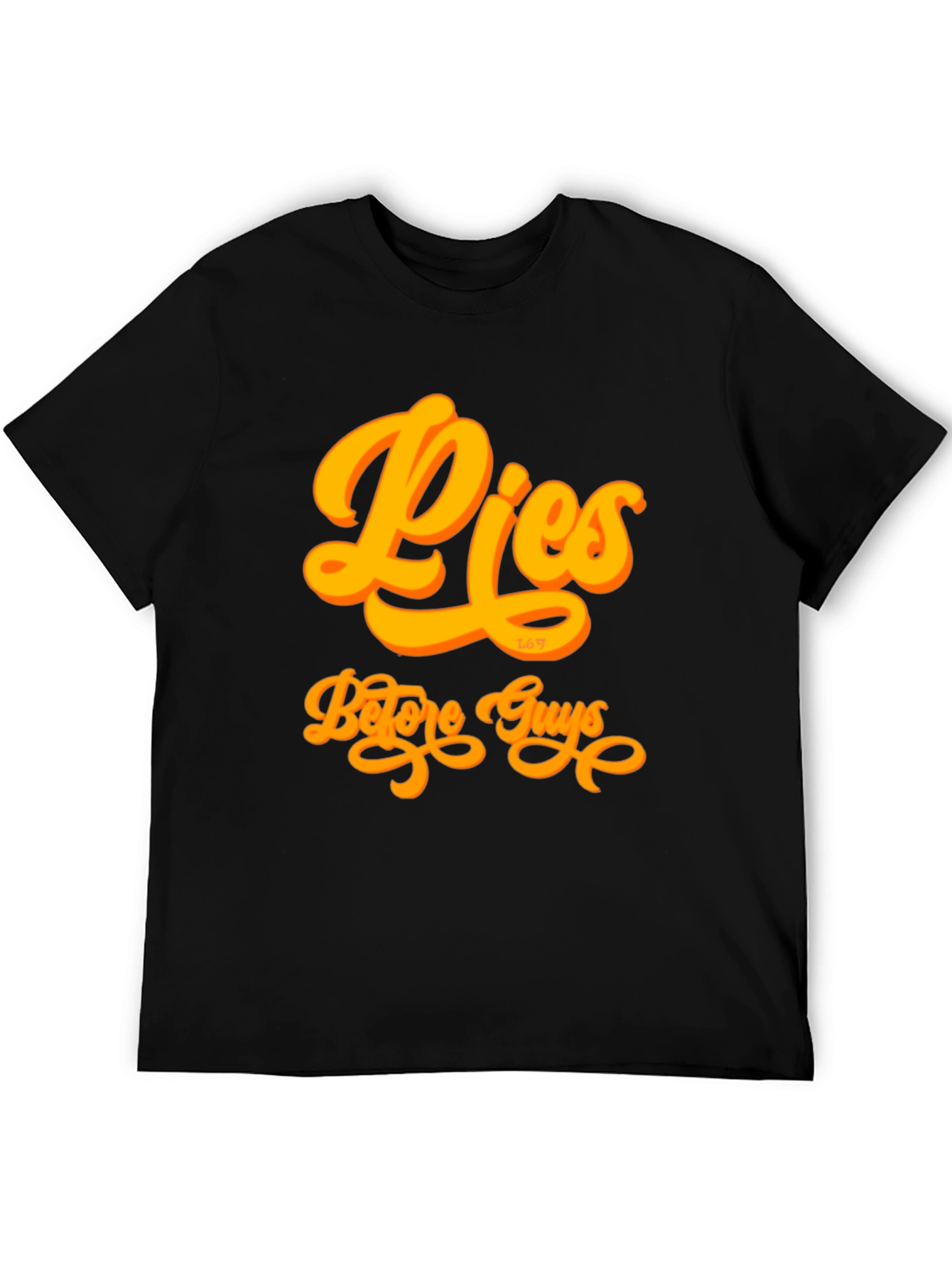 Pies Before Guys Graphic Tee - Black