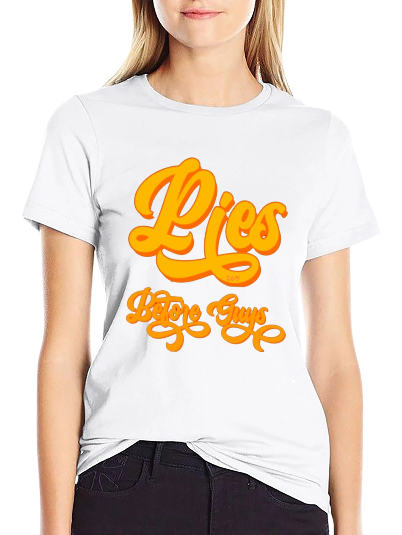 Pies Before Guys Graphic Tee - Black