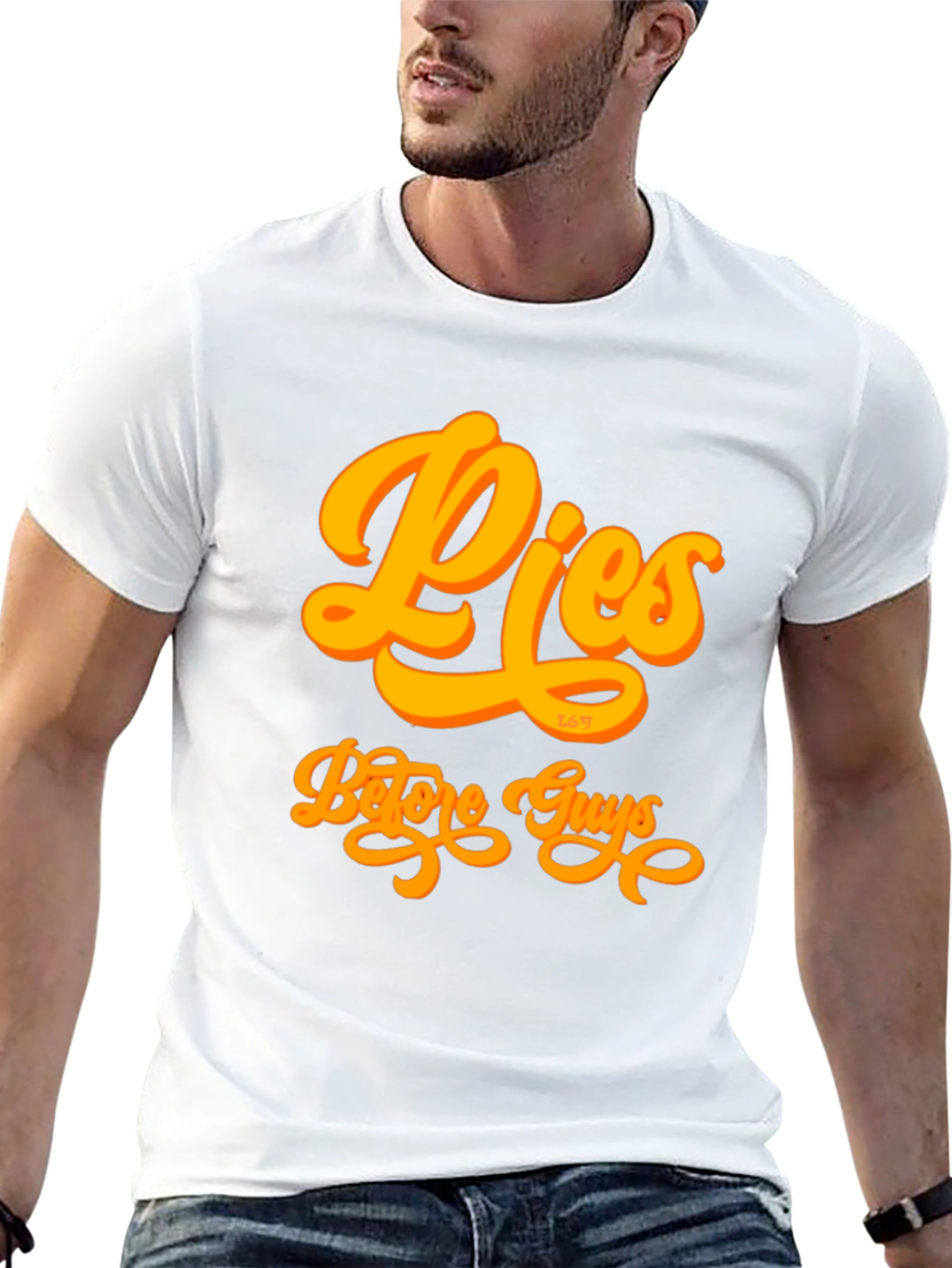 Pies Before Guys Graphic Tee - Black
