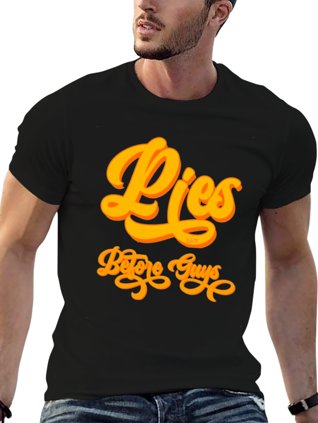 Pies Before Guys Graphic Tee - Black