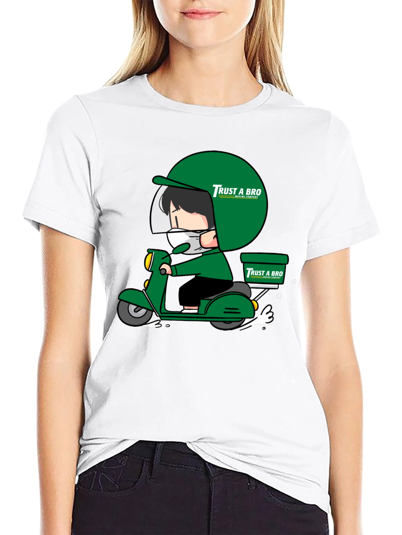 Trust A Bro Cartoon Graphic T-Shirt