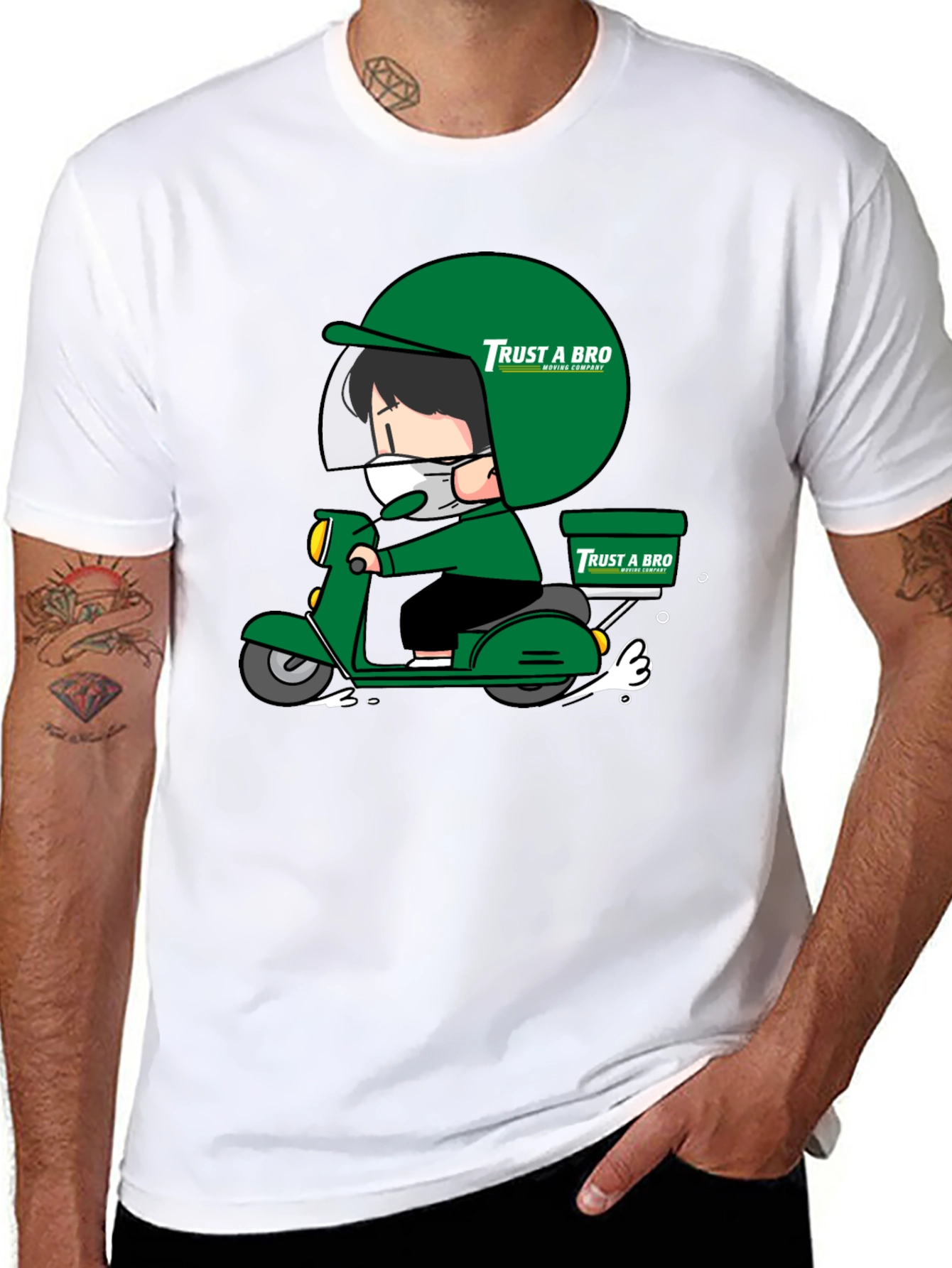 Trust A Bro Cartoon Graphic T-Shirt