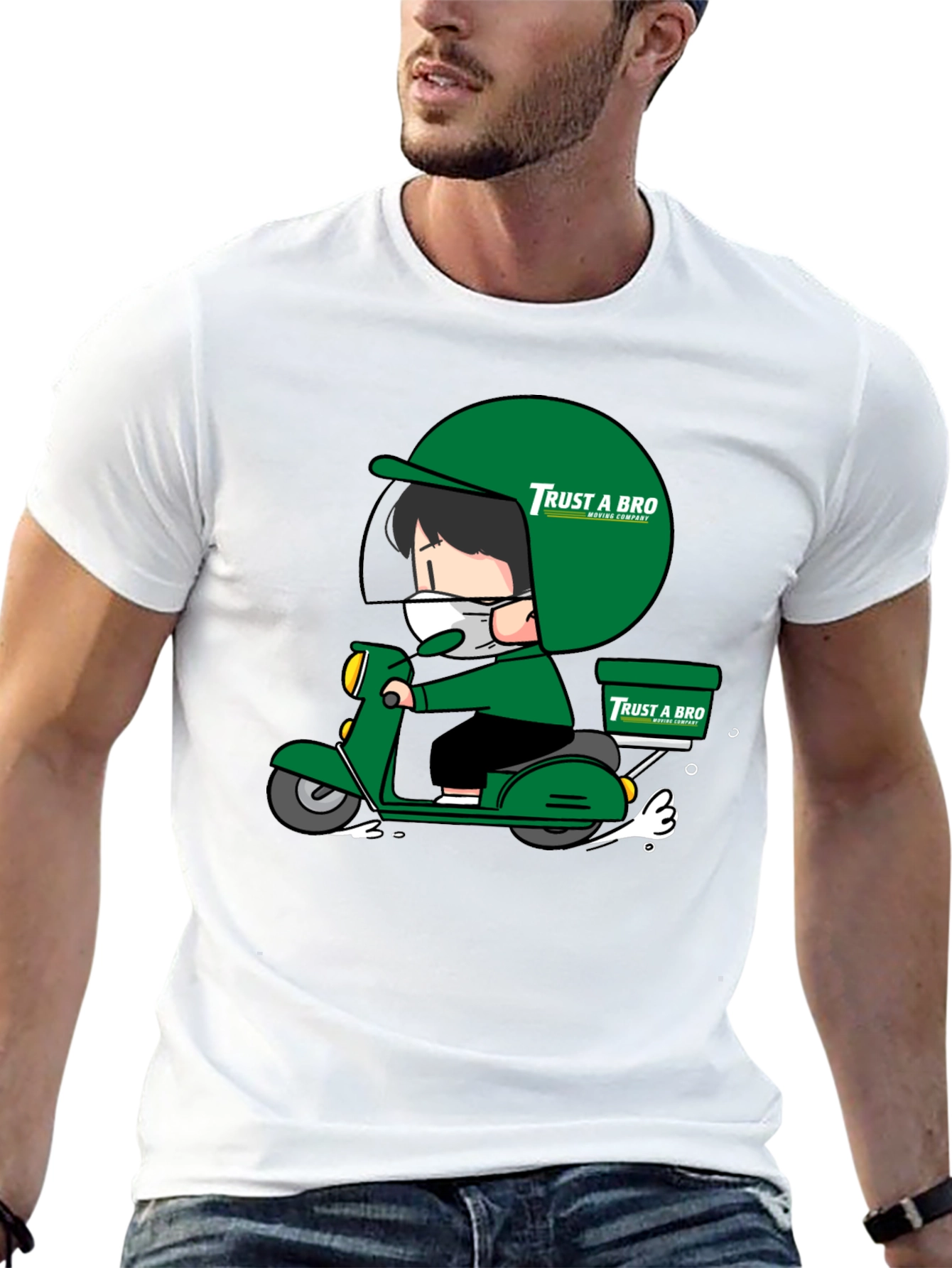 Trust A Bro Cartoon Graphic T-Shirt