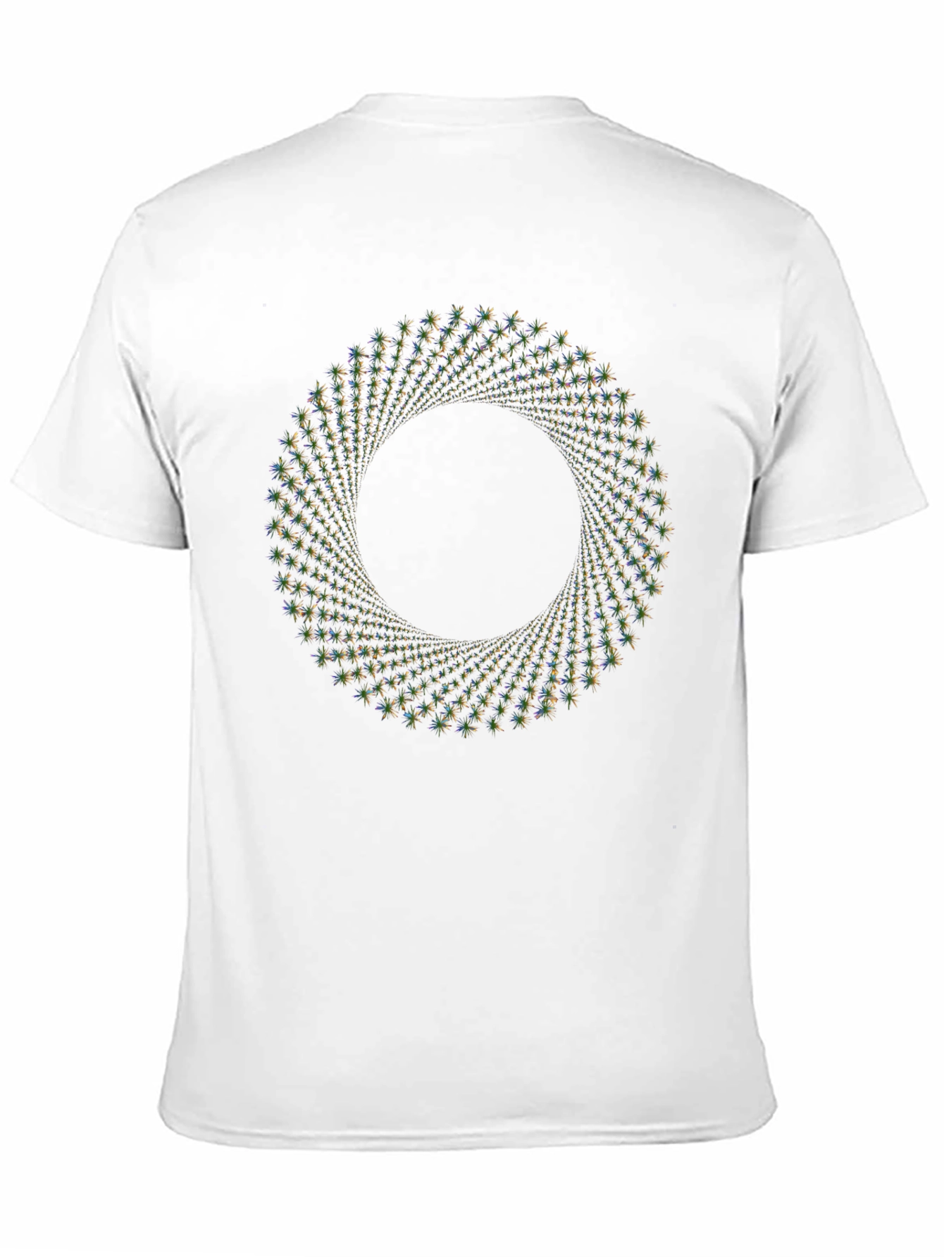 Geometric Swirl Graphic Tee - Black