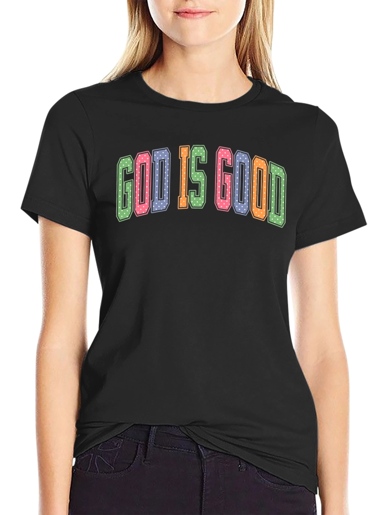 God is Good Graphic Tee - Black Cotton Blend