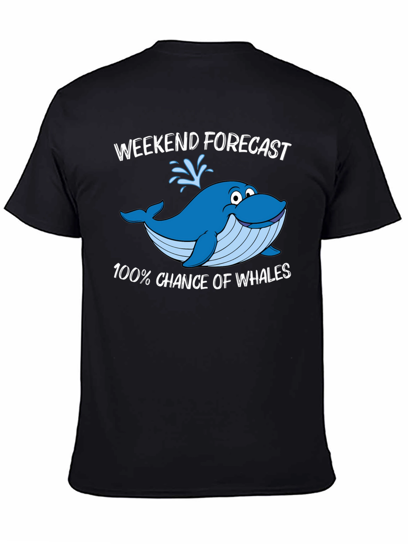Weekend Forecast Whale Graphic T-Shirt