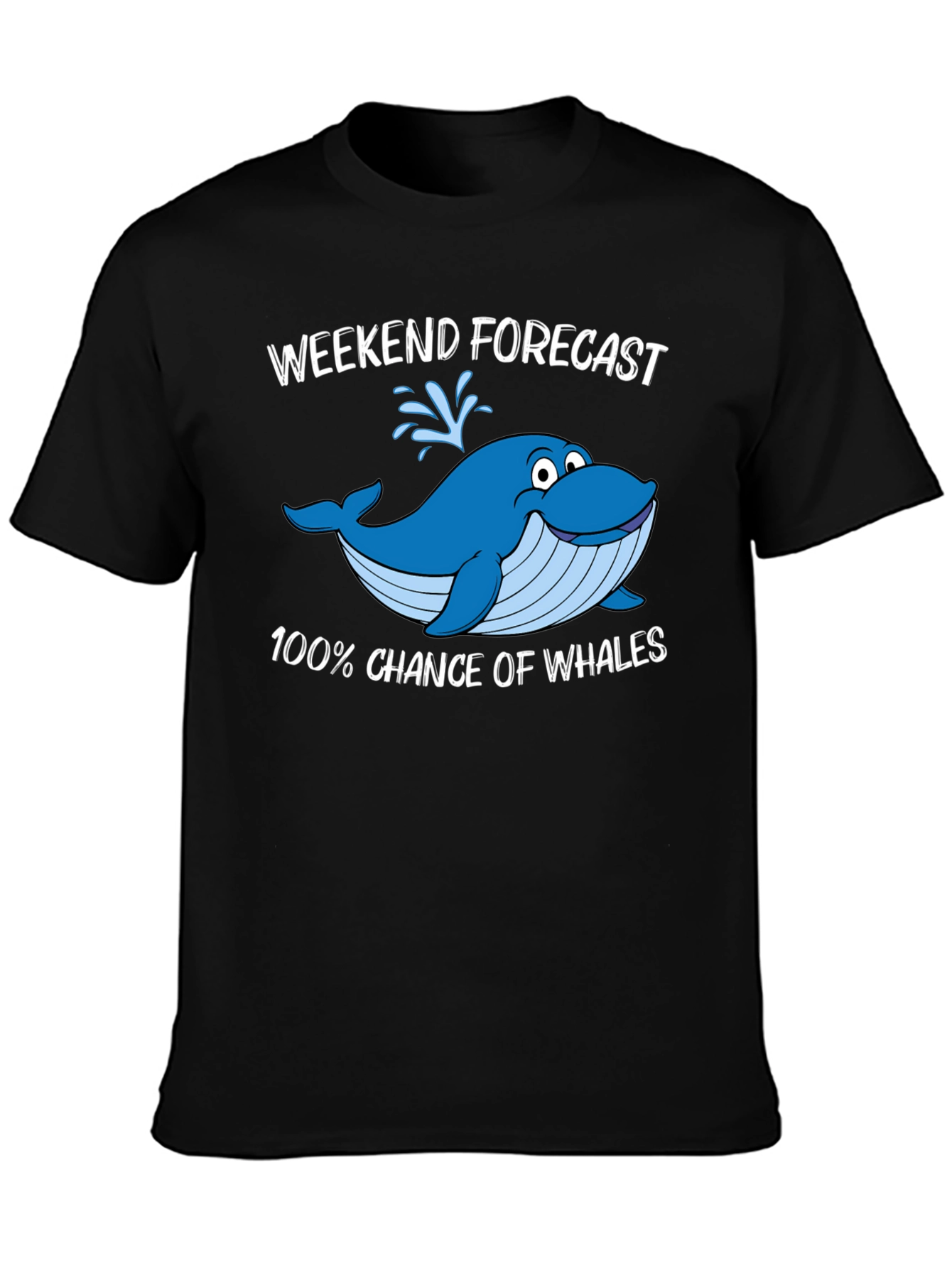 Weekend Forecast Whale Graphic T-Shirt