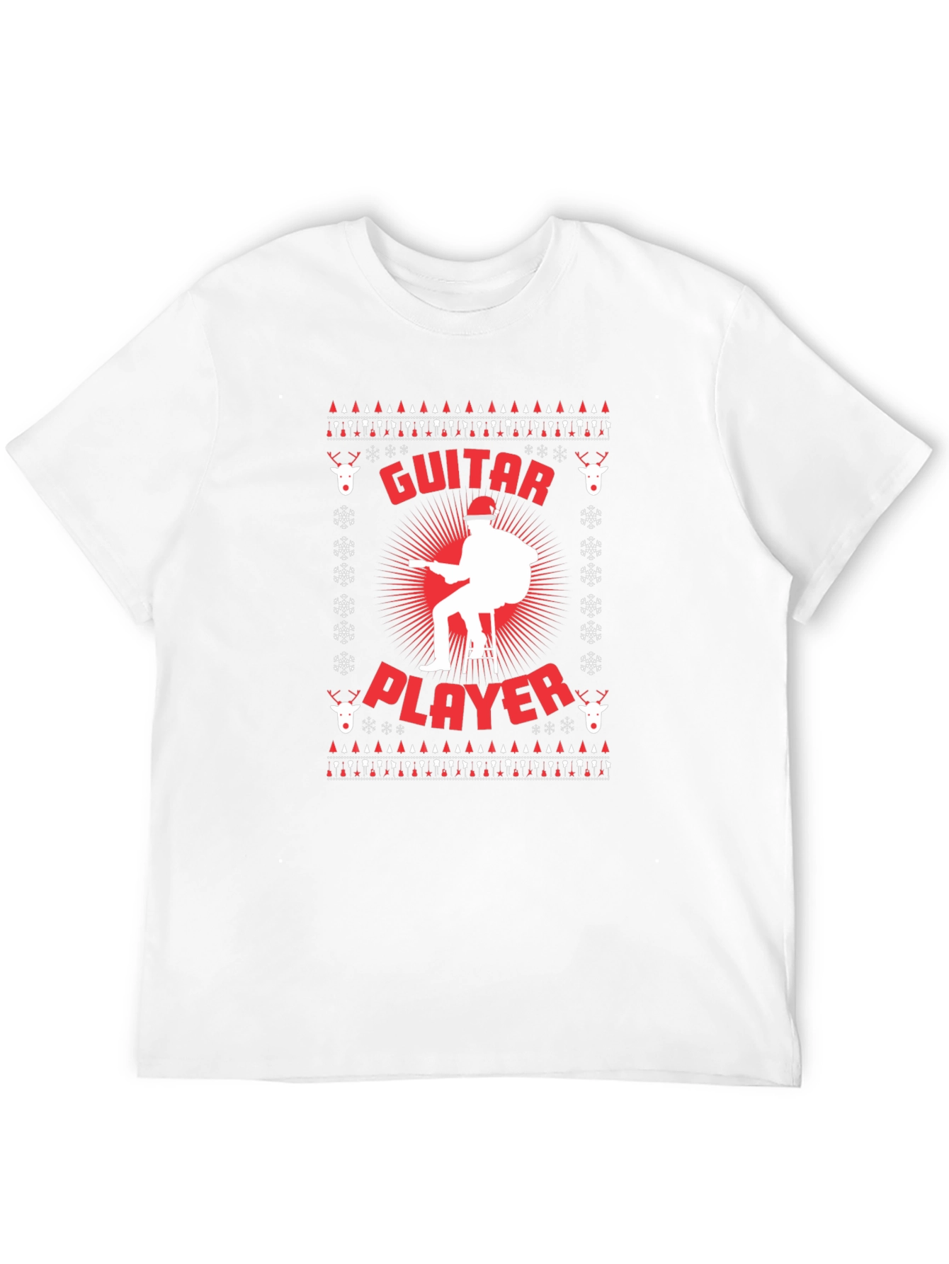 Guitar Player Ugly Christmas Sweater T-Shirt