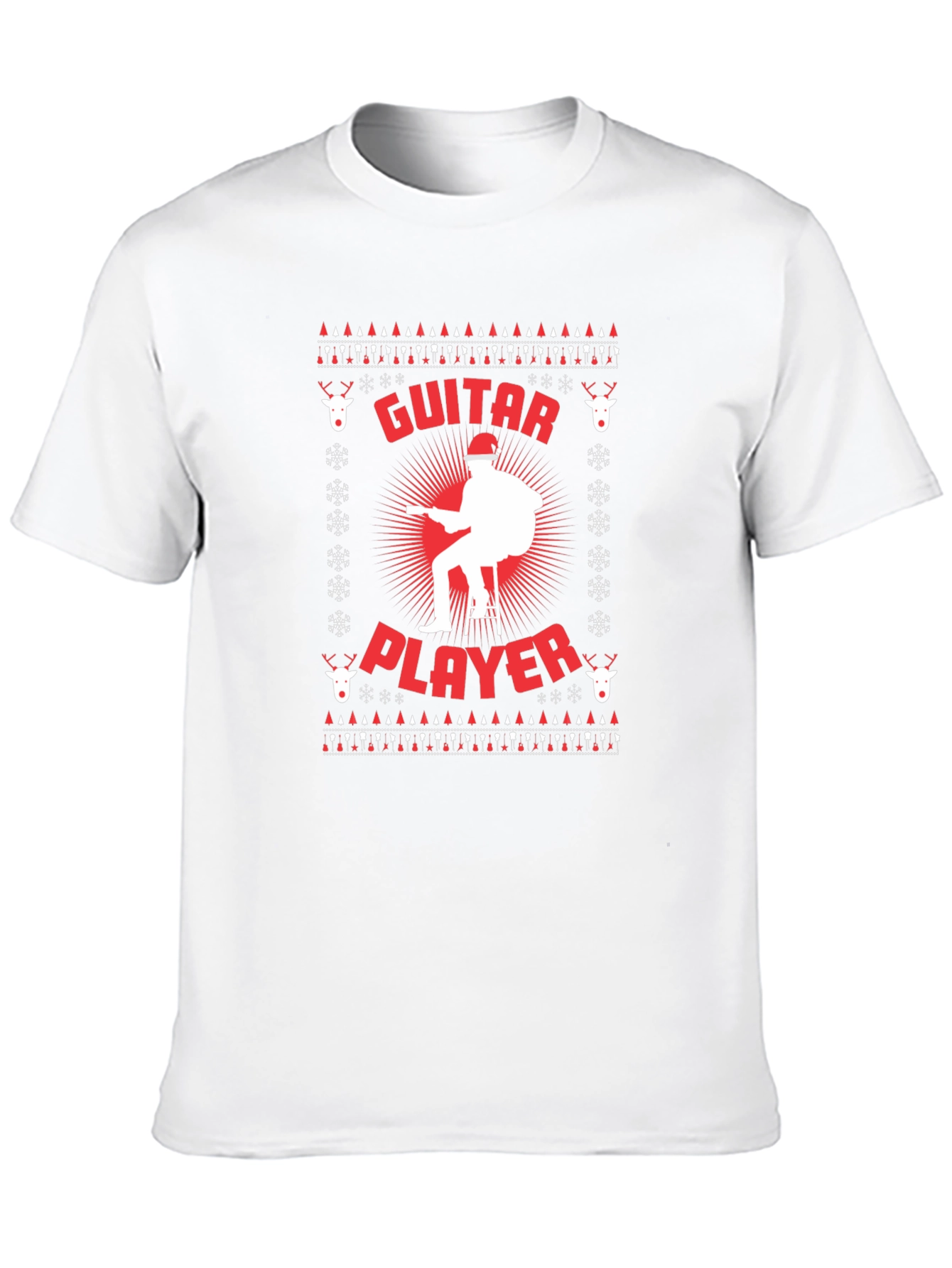 Guitar Player Ugly Christmas Sweater T-Shirt