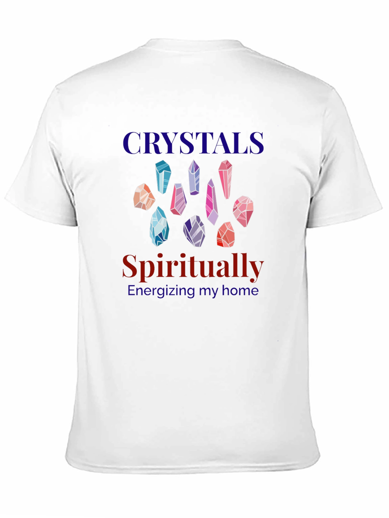 Crystals Spiritually Energizing Black T-Shirt