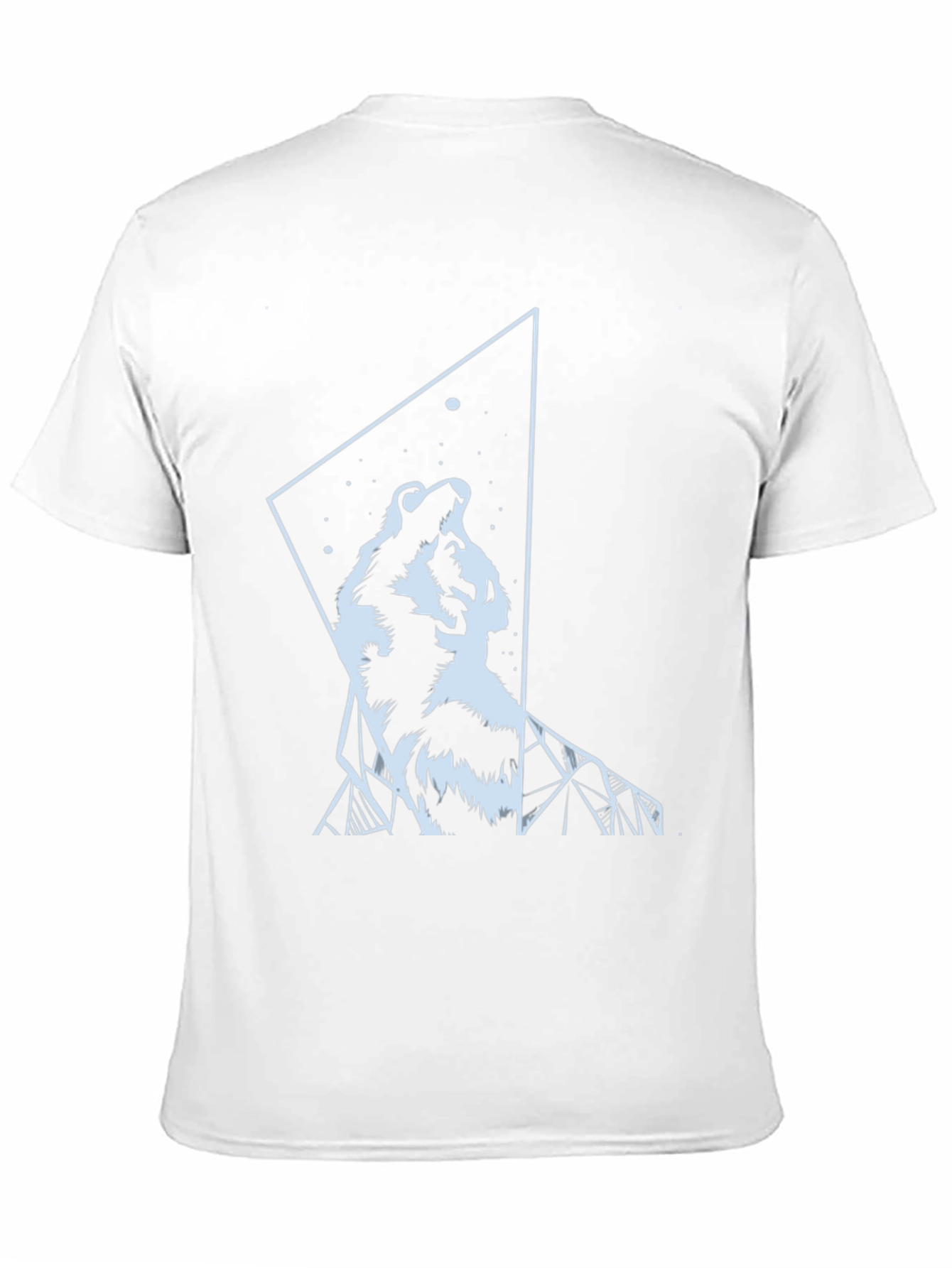 Wolf Graphic Tee - Geometric Design