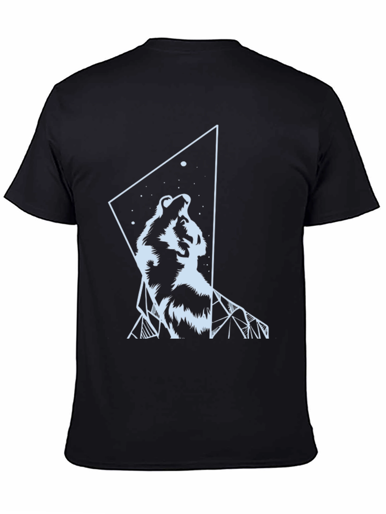 Wolf Graphic Tee - Geometric Design