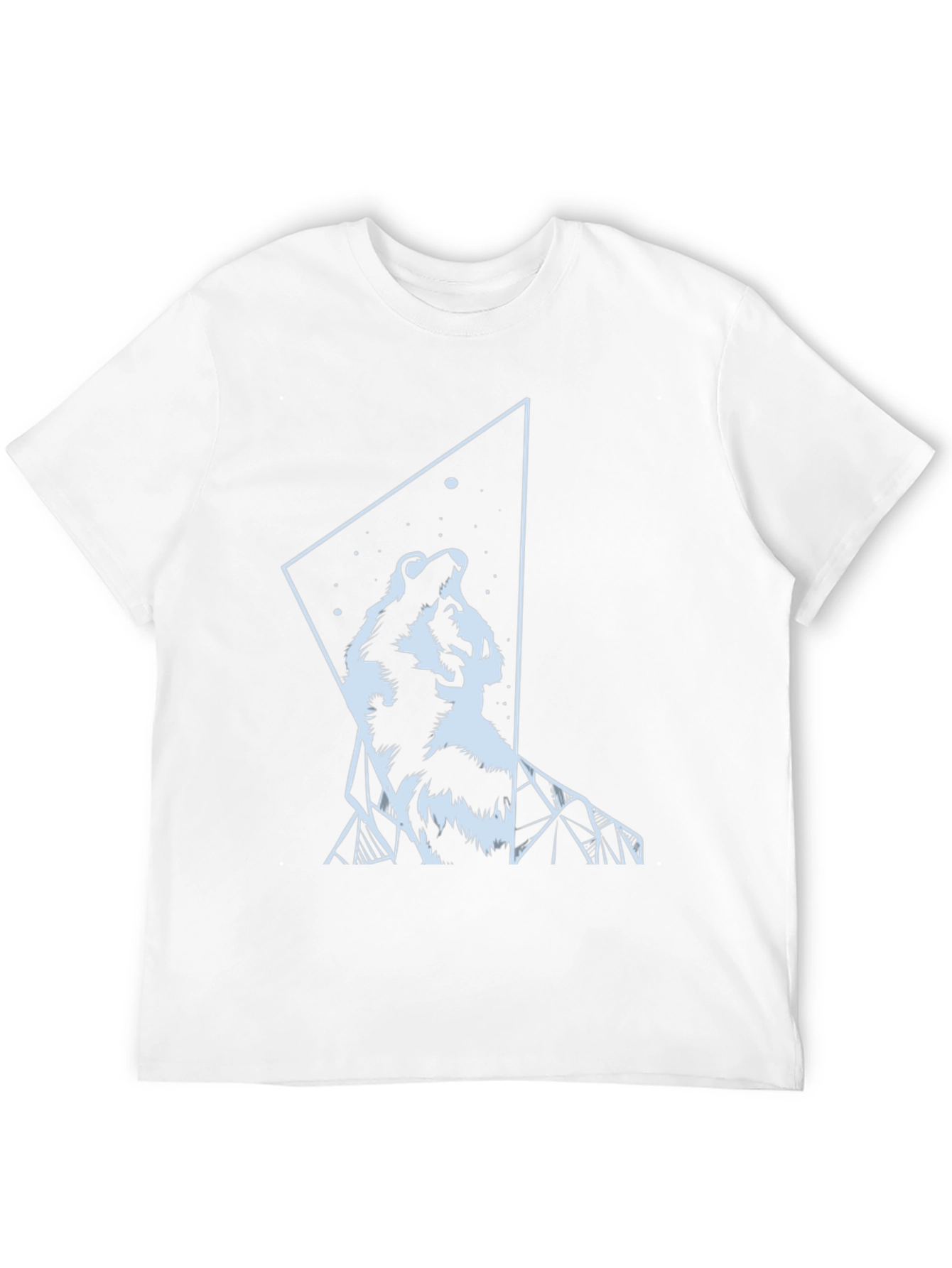 Wolf Graphic Tee - Geometric Design