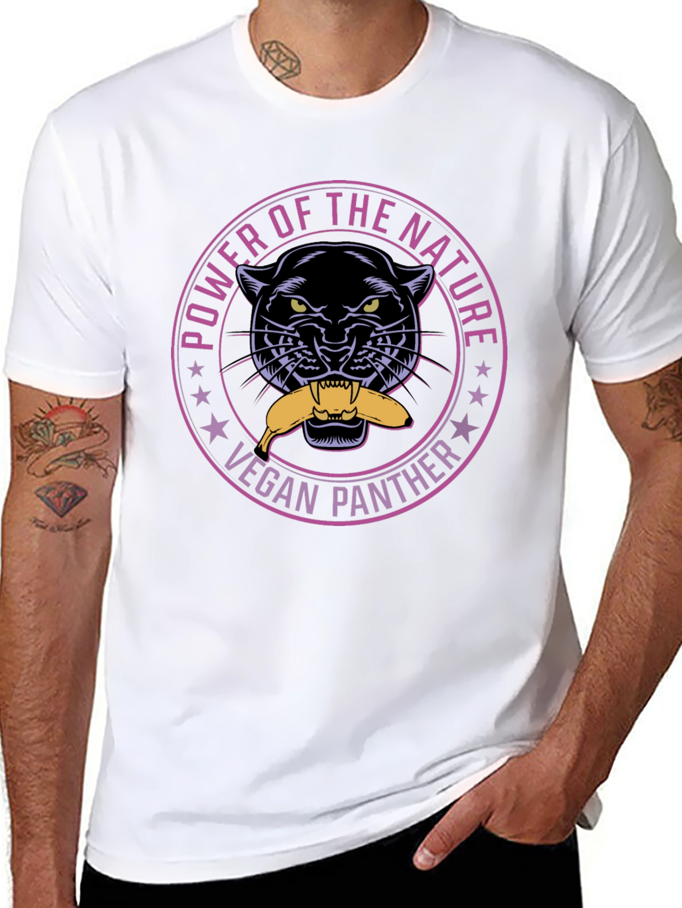 Vegan Panther Power T-Shirt - Nature Lover Tee