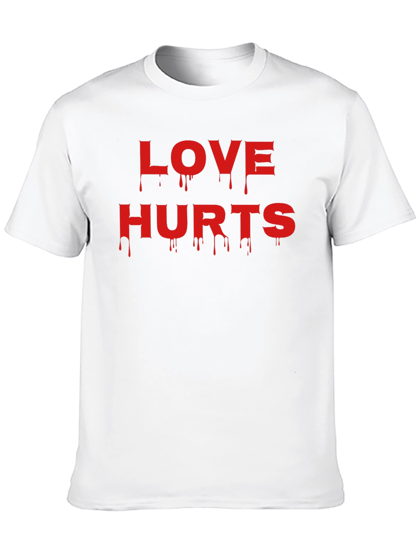 Love Hurts Graphic Tee - Black Crew Neck T-Shirt