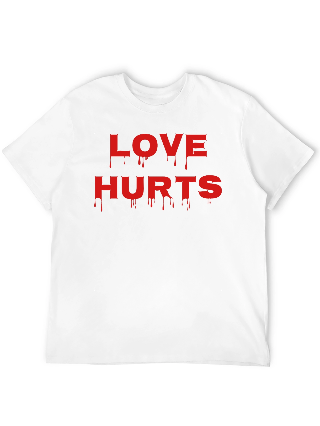 Love Hurts Graphic Tee - Black Crew Neck T-Shirt