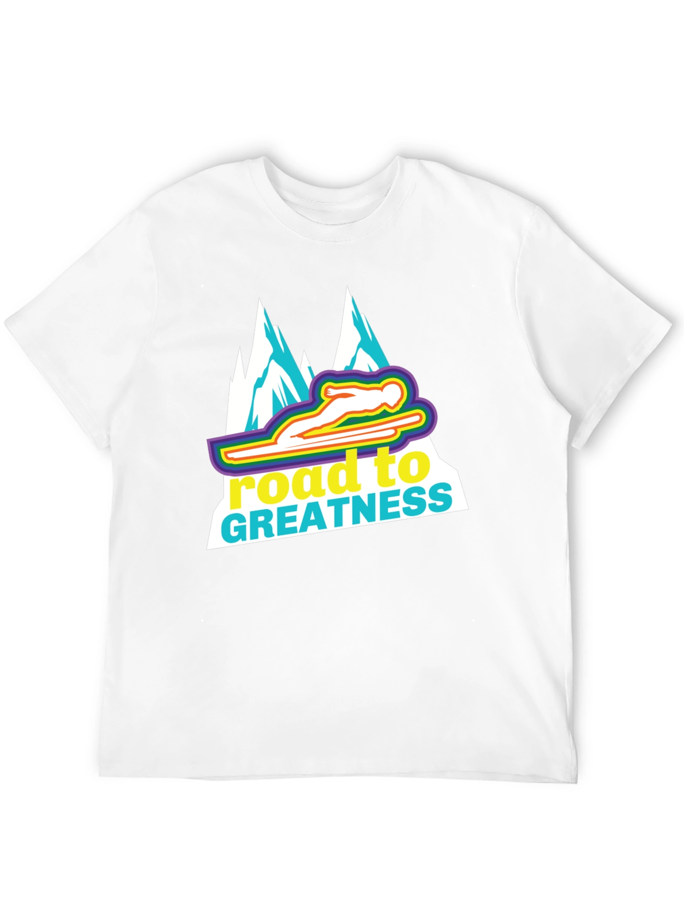 Road to Greatness Ski Jumper Graphic T-Shirt