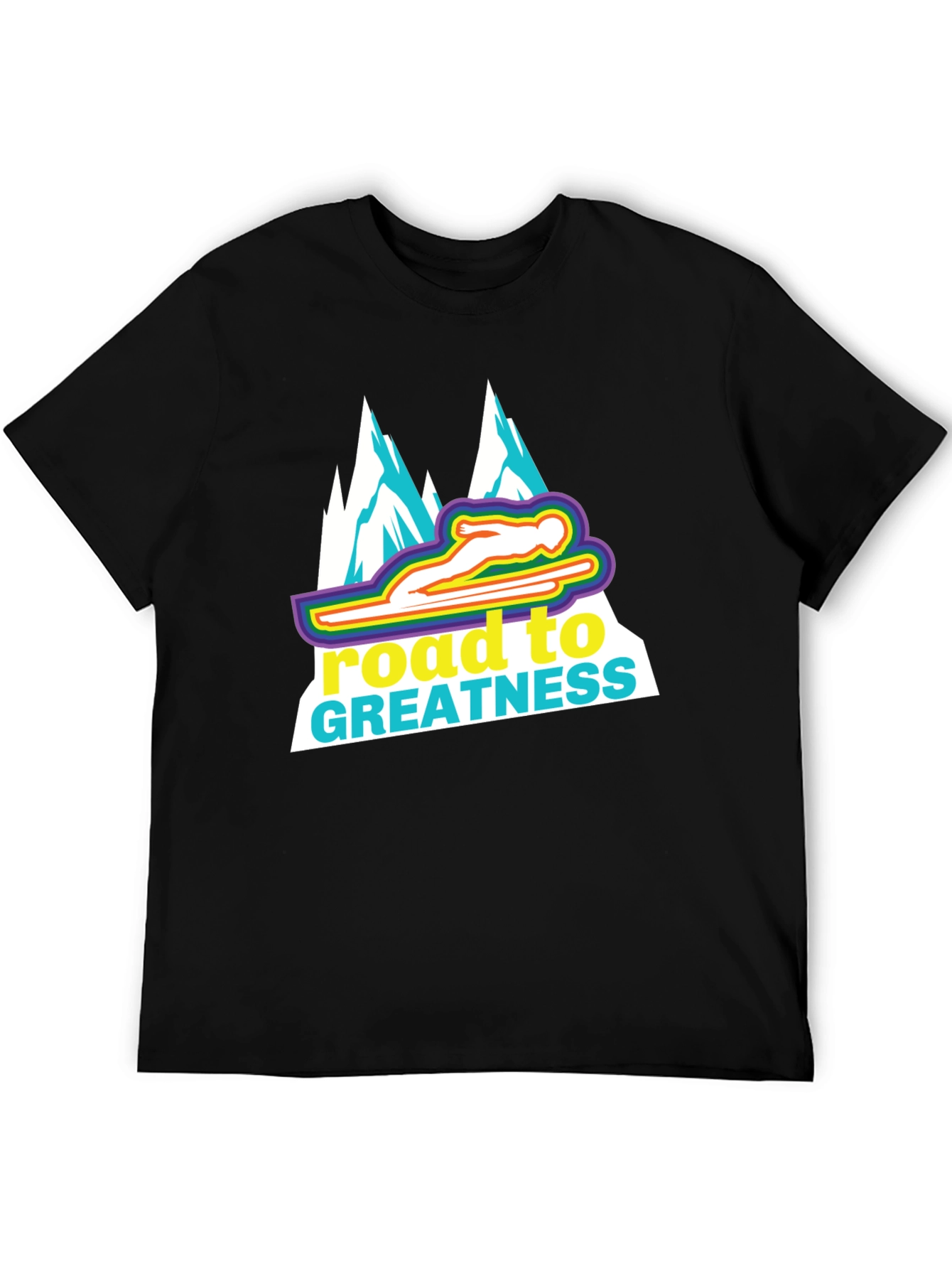 Road to Greatness Ski Jumper Graphic T-Shirt