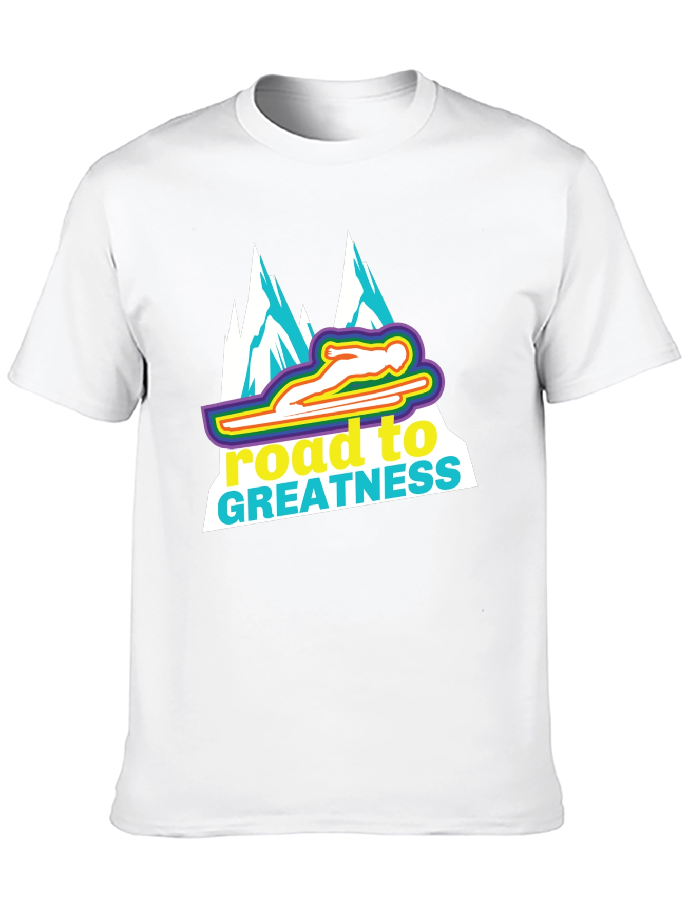 Road to Greatness Ski Jumper Graphic T-Shirt