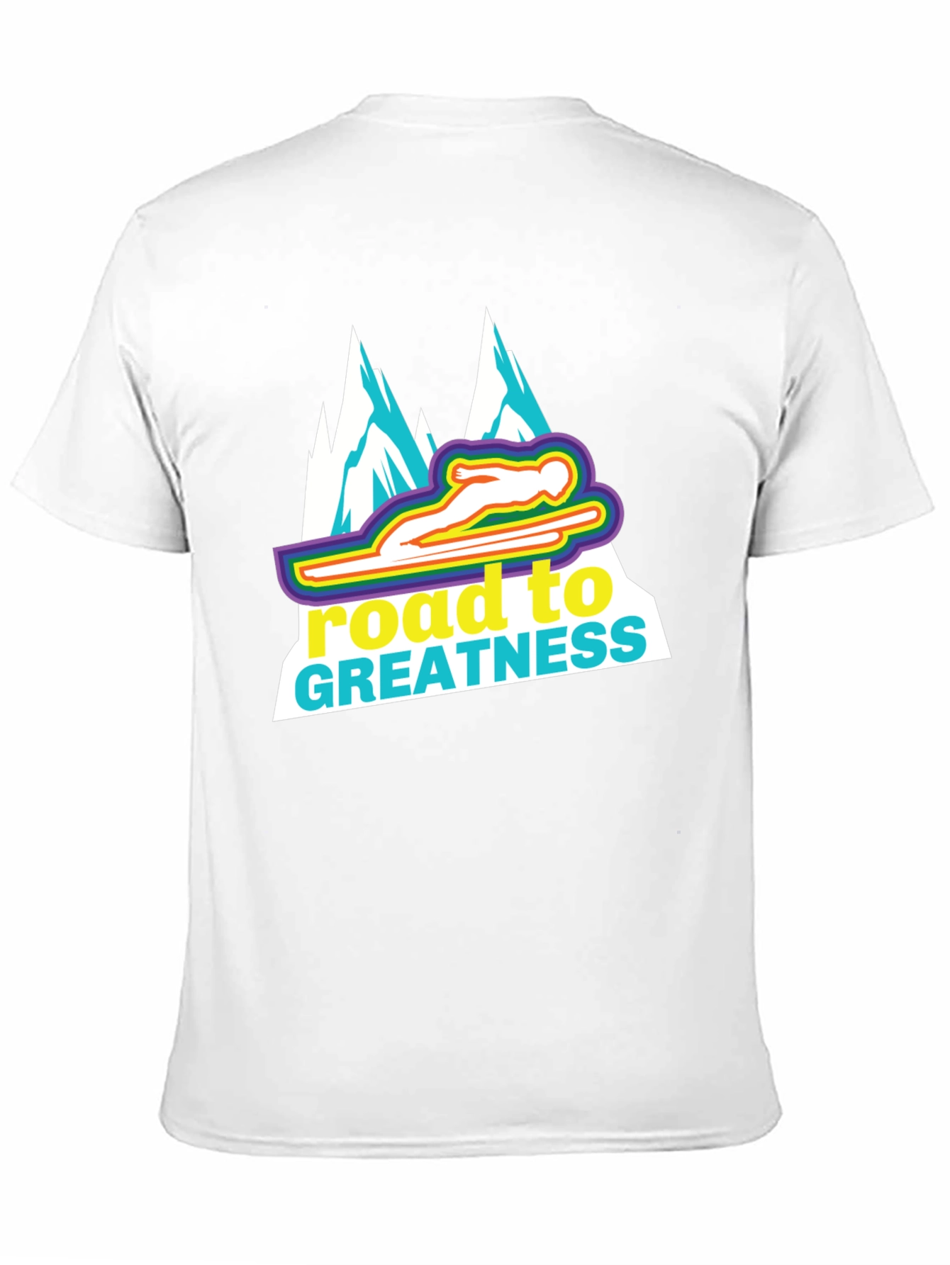Road to Greatness Ski Jumper Graphic T-Shirt