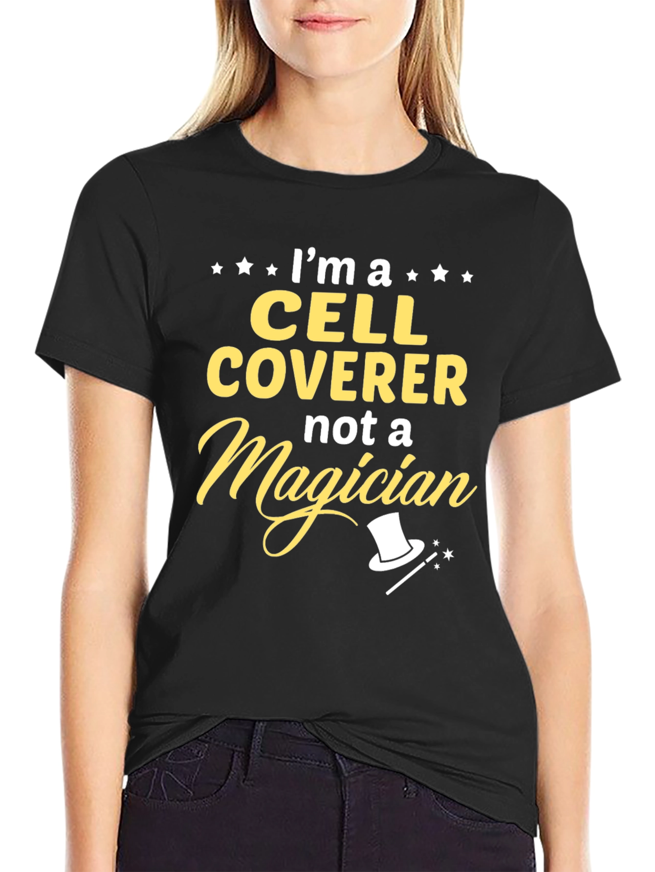 Cell Coverer T-Shirt - Not a Magician Funny Tee