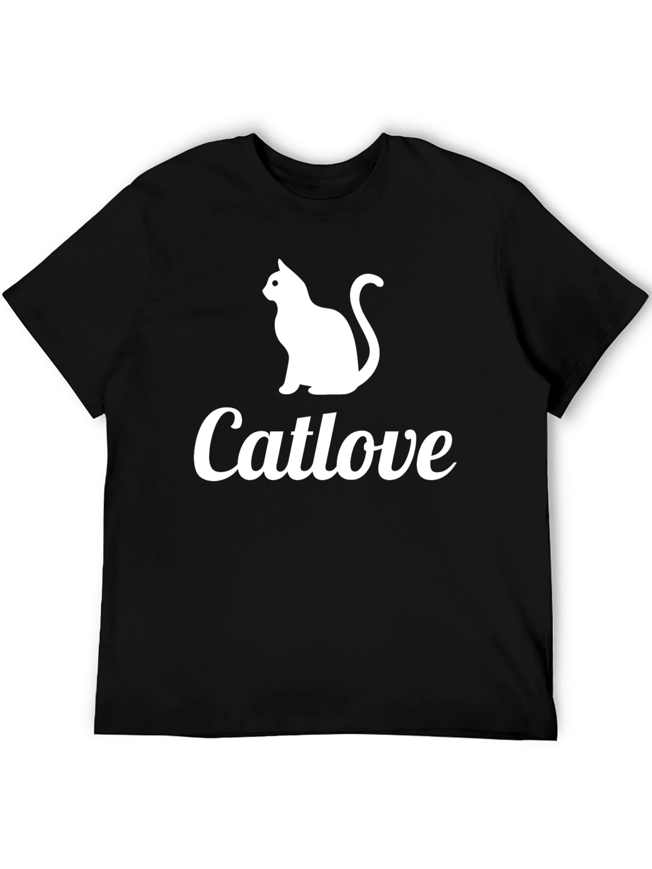 Catlove Graphic Tee - Black Cotton T-Shirt