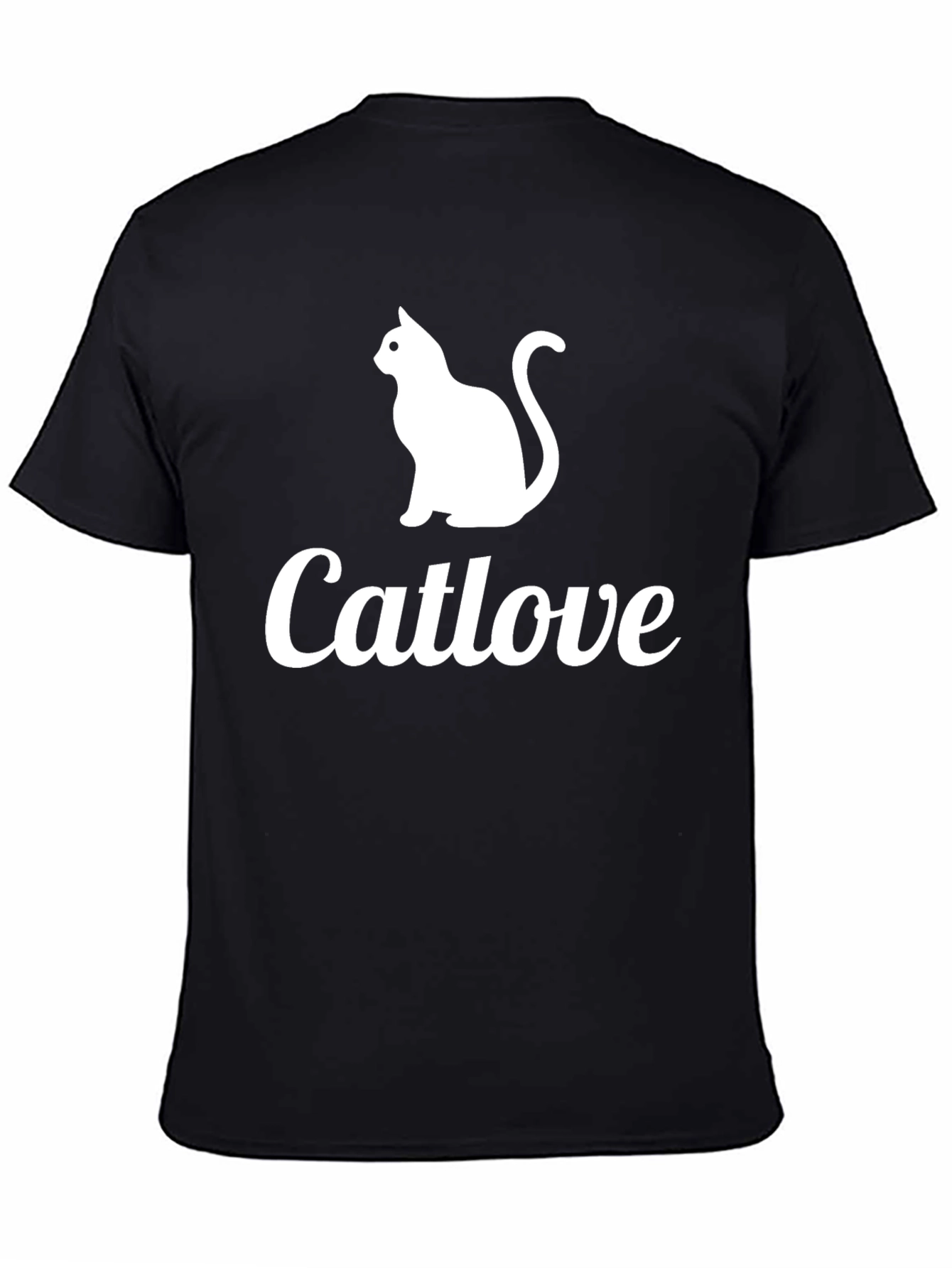 Catlove Graphic Tee - Black Cotton T-Shirt