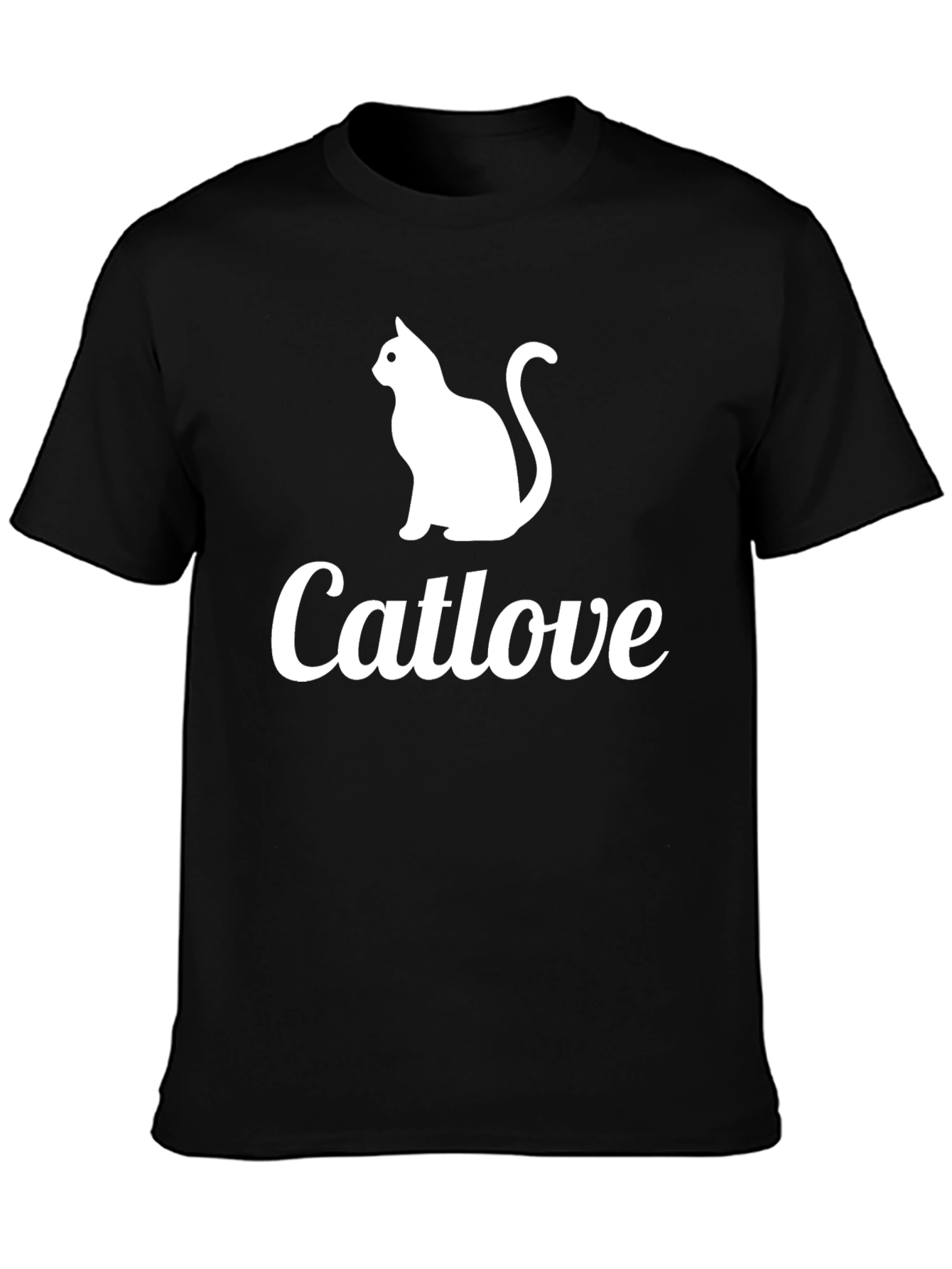 Catlove Graphic Tee - Black Cotton T-Shirt