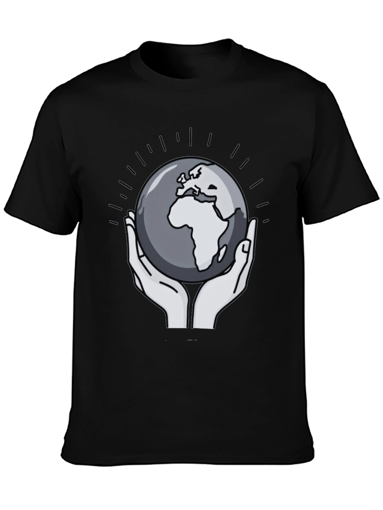 Earth in Our Hands Graphic Tee - Black